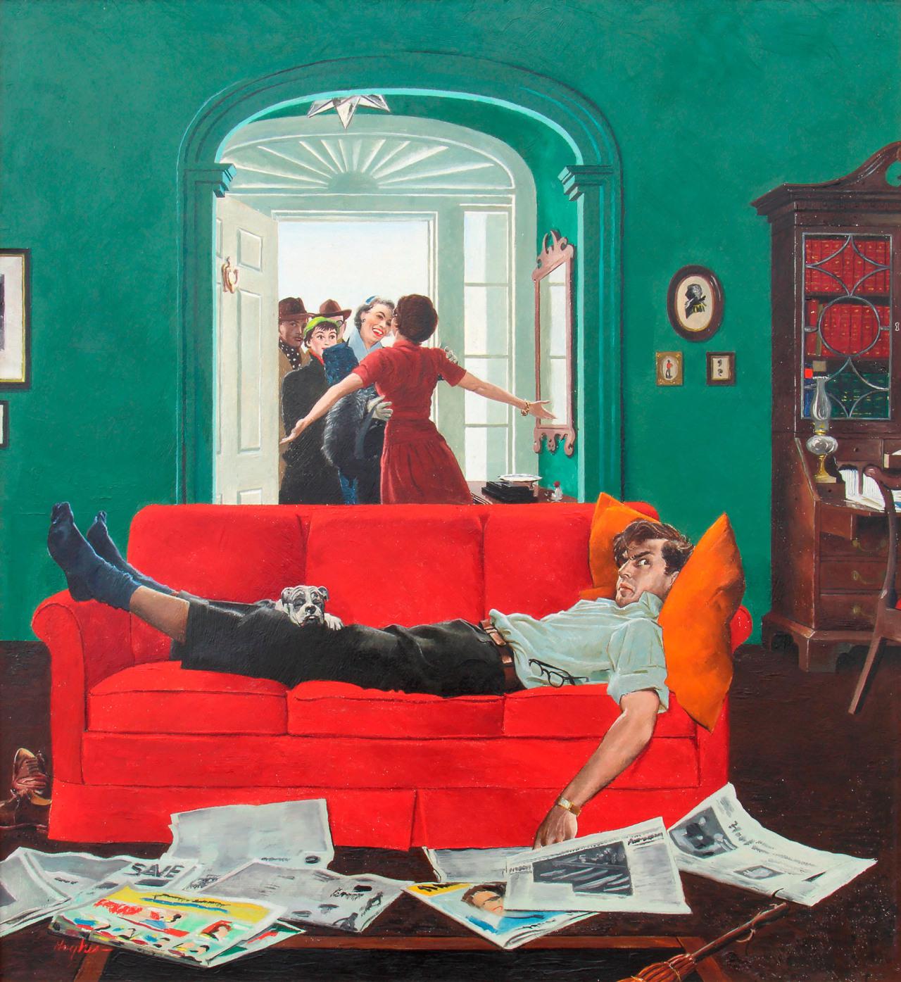 Sunday Visitors, Hughes, 1954, [1280 x 1395] r/ArtPorn