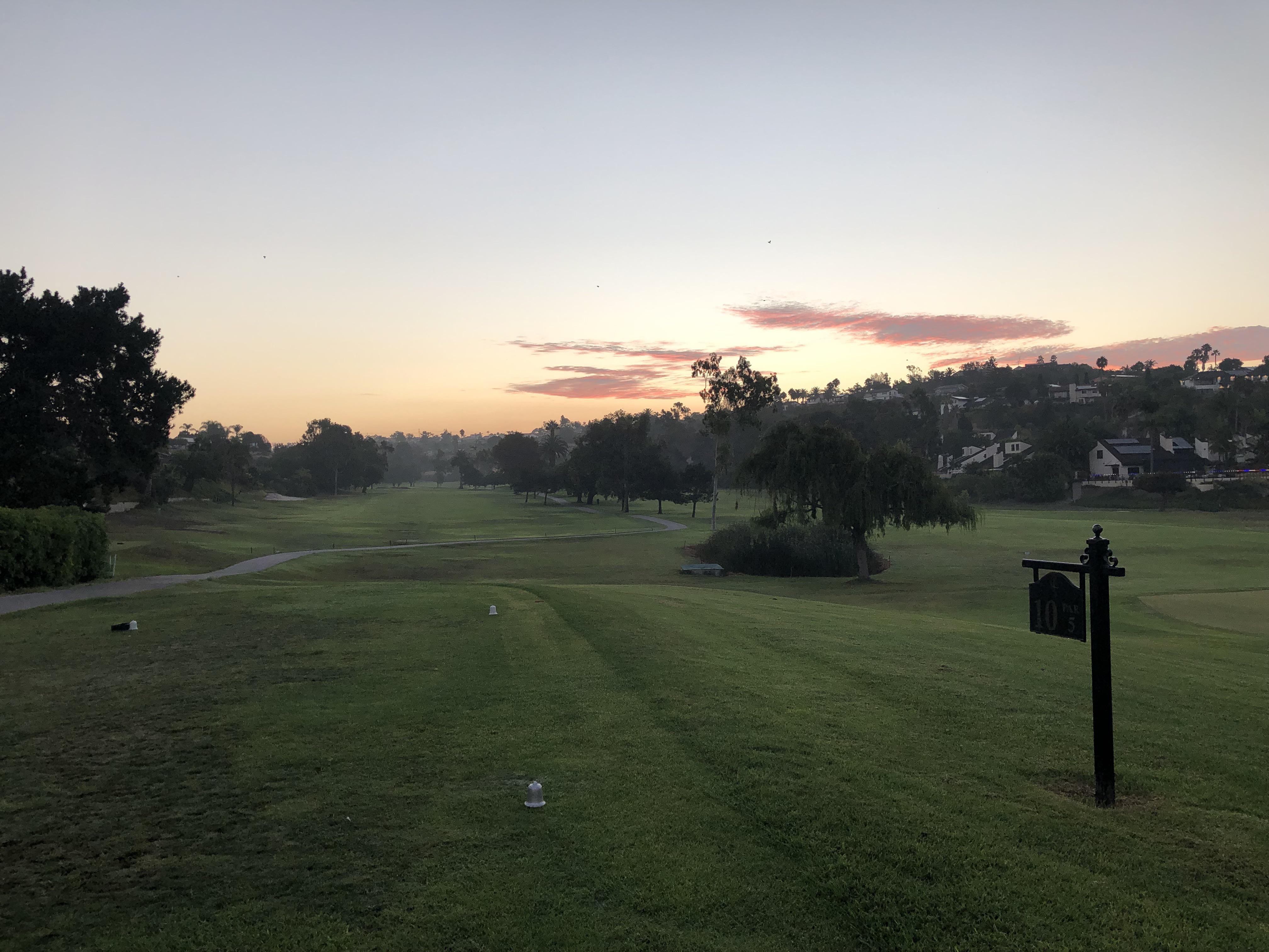 Good morning from the 10th tee box at El Camino Country Club. The time