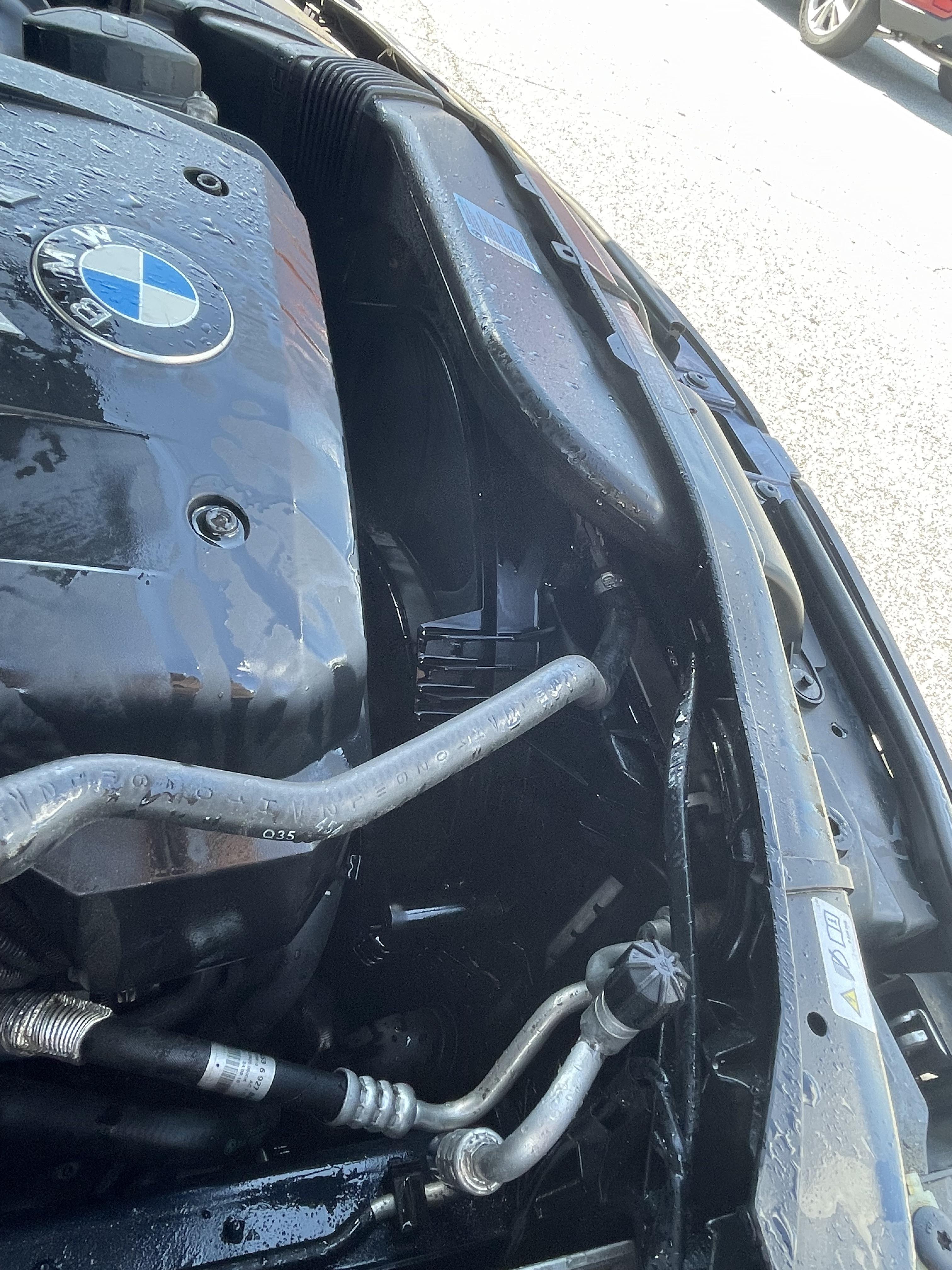 Smoke coming from under the hood, is it the coolant line? r/E90