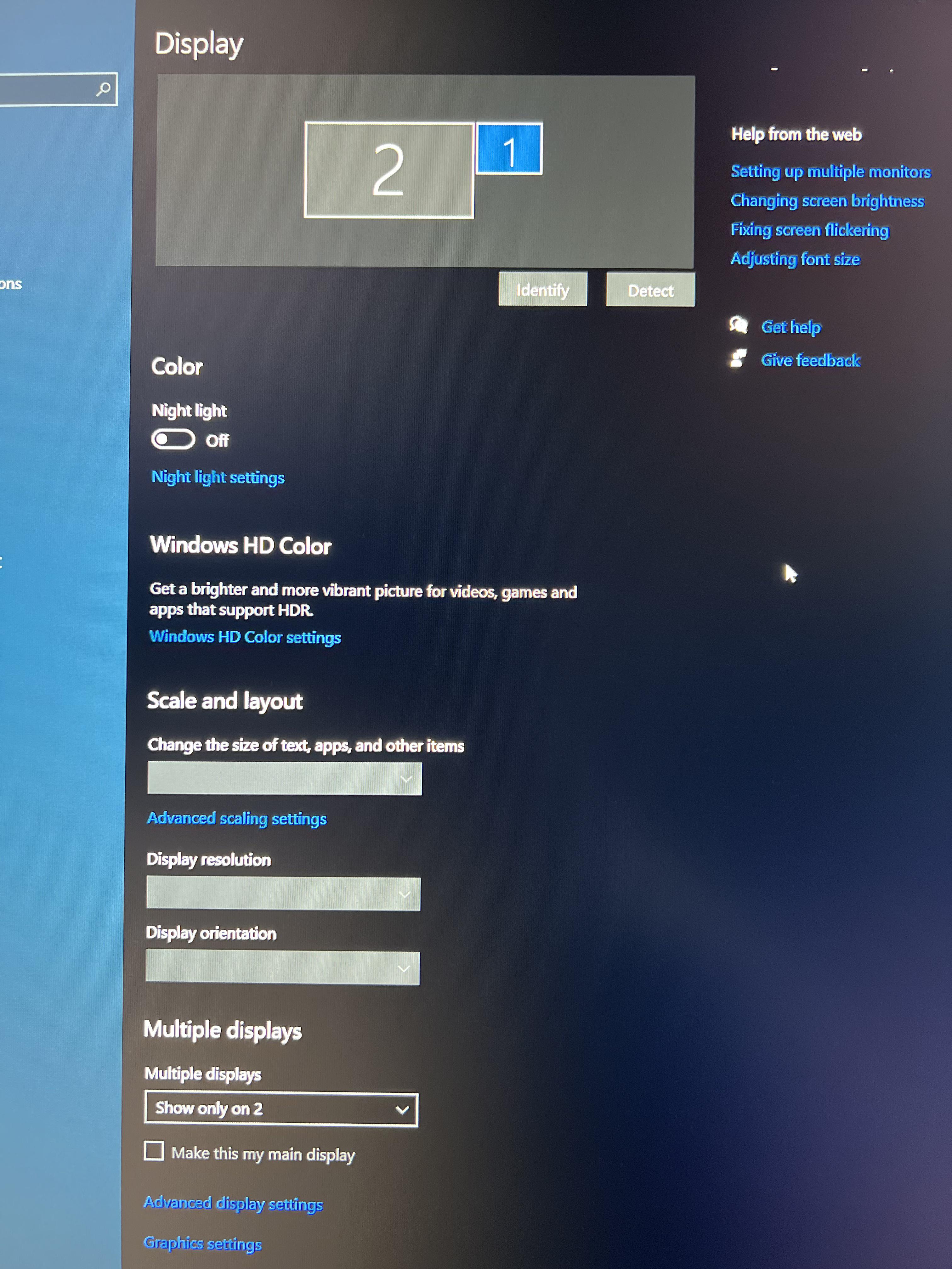 Display isn’t active pchelp