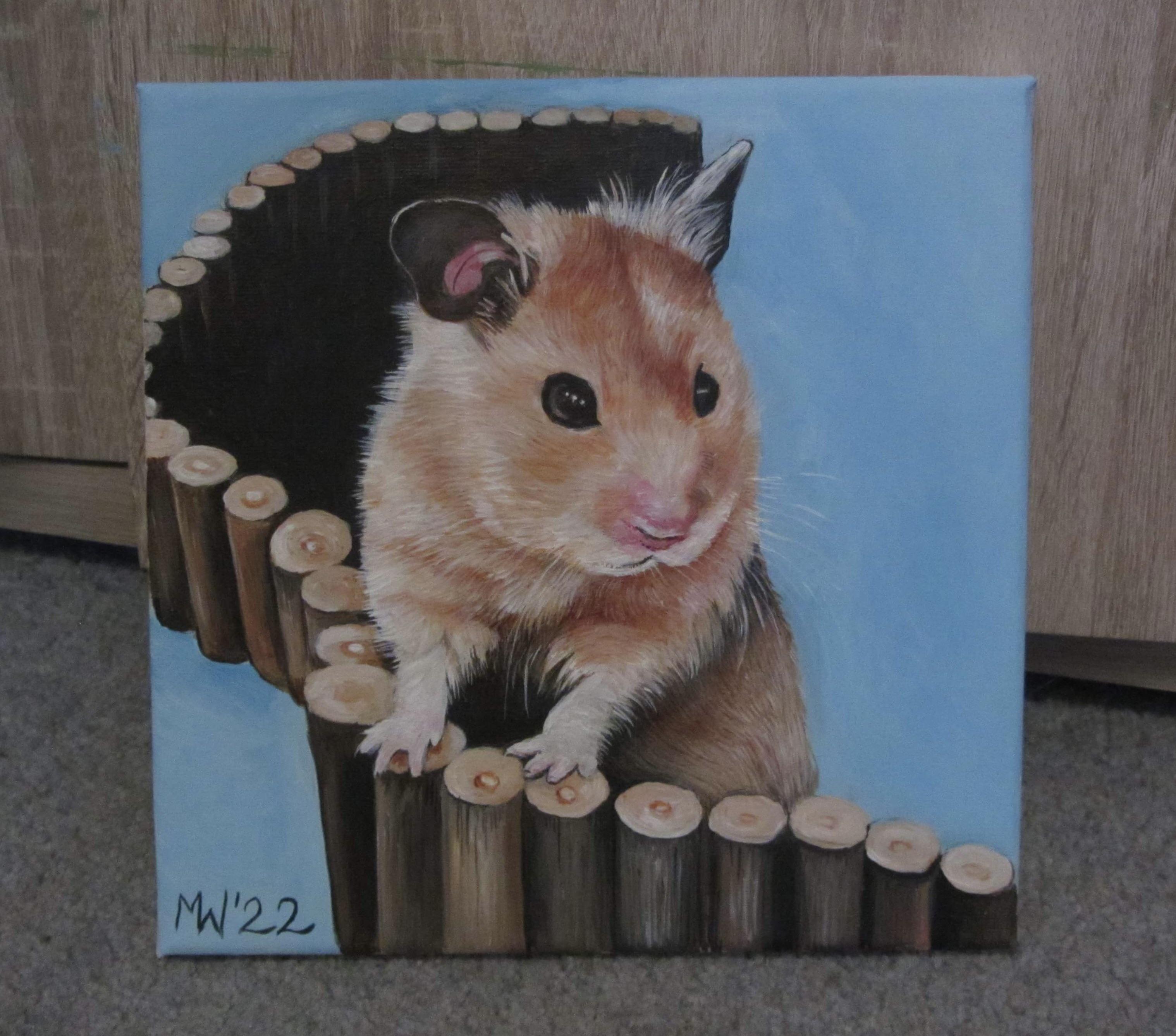 Hi guys I’m a pet artist sharing my latest custom pet hammy painting