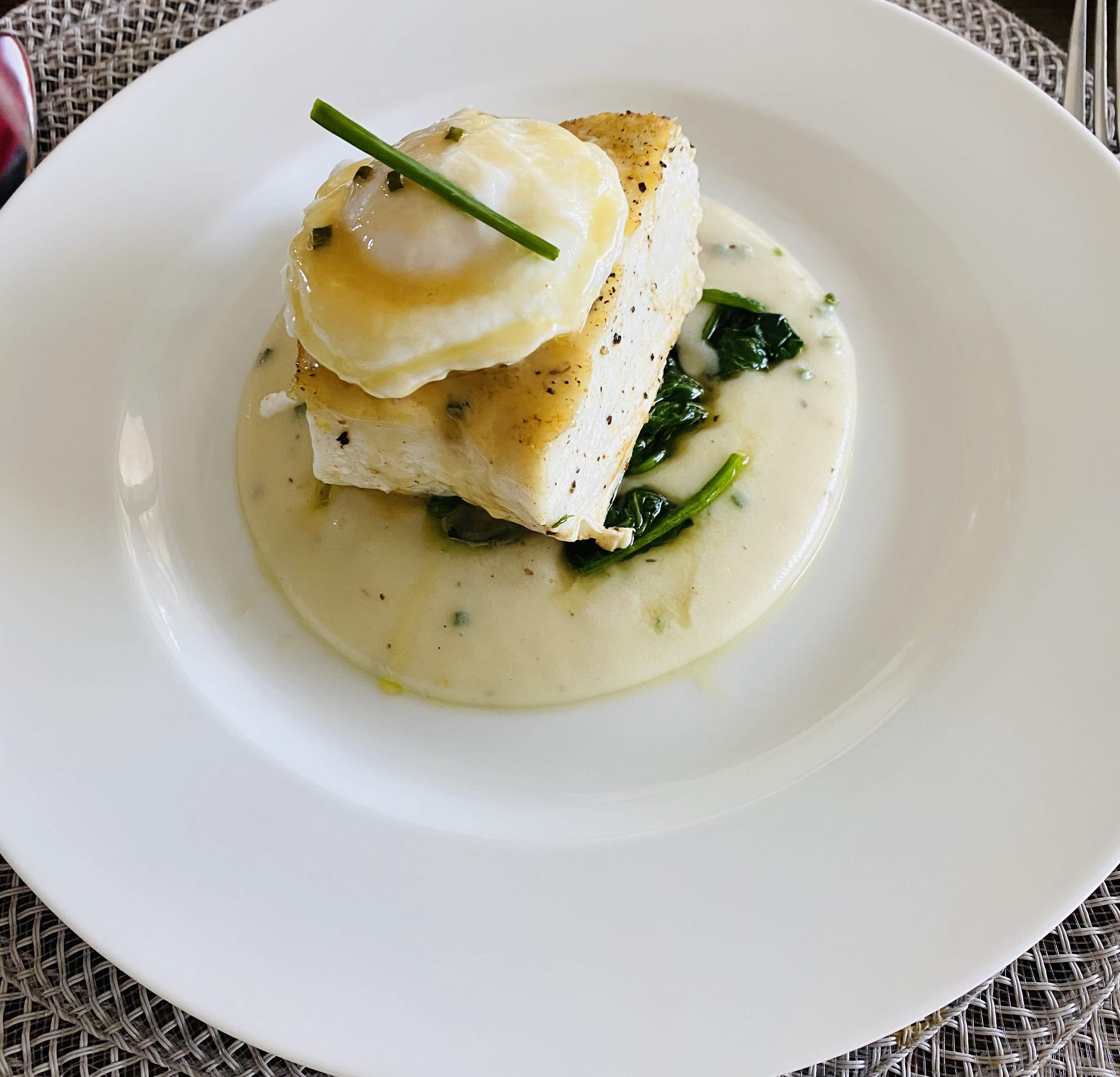 My most difficult dish I’ve made to date. Seared halibut, potato purée