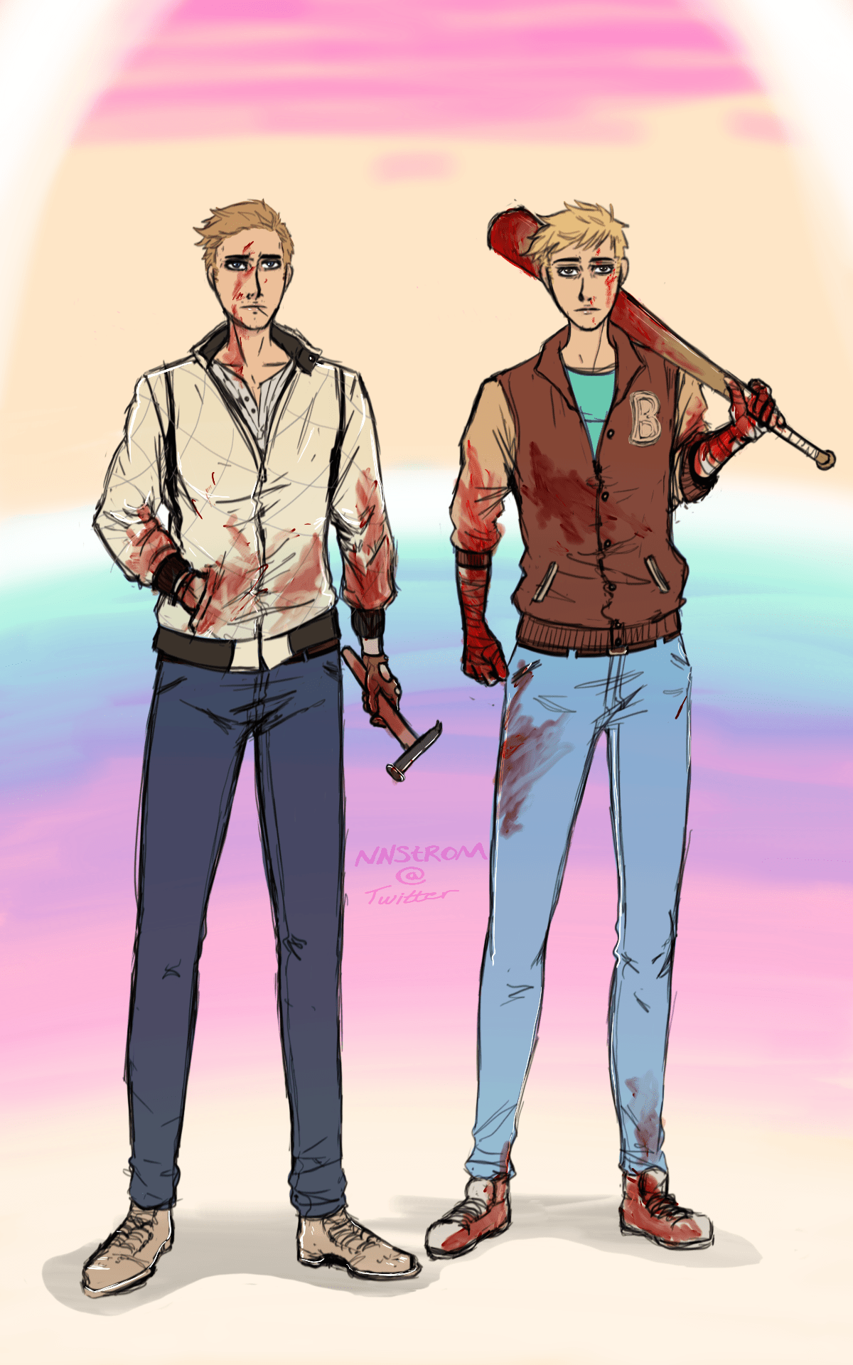 Driver and Jacket ((fanart crossover)) r/HotlineMiami