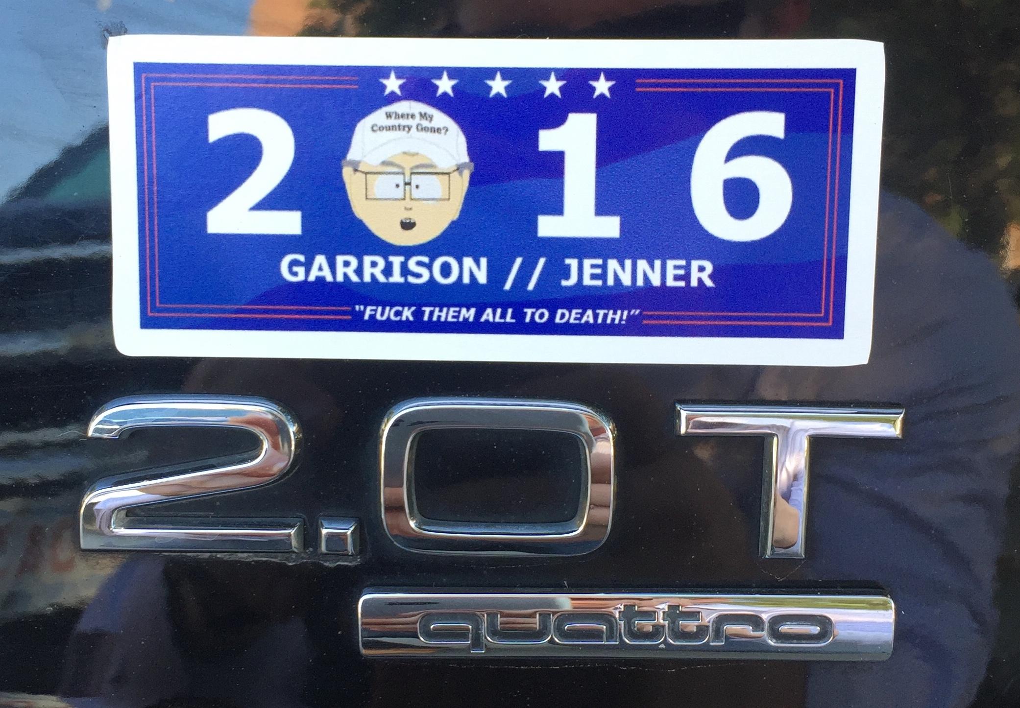 Think political bumper stickers are tacky? Then you can get out. r/Audi