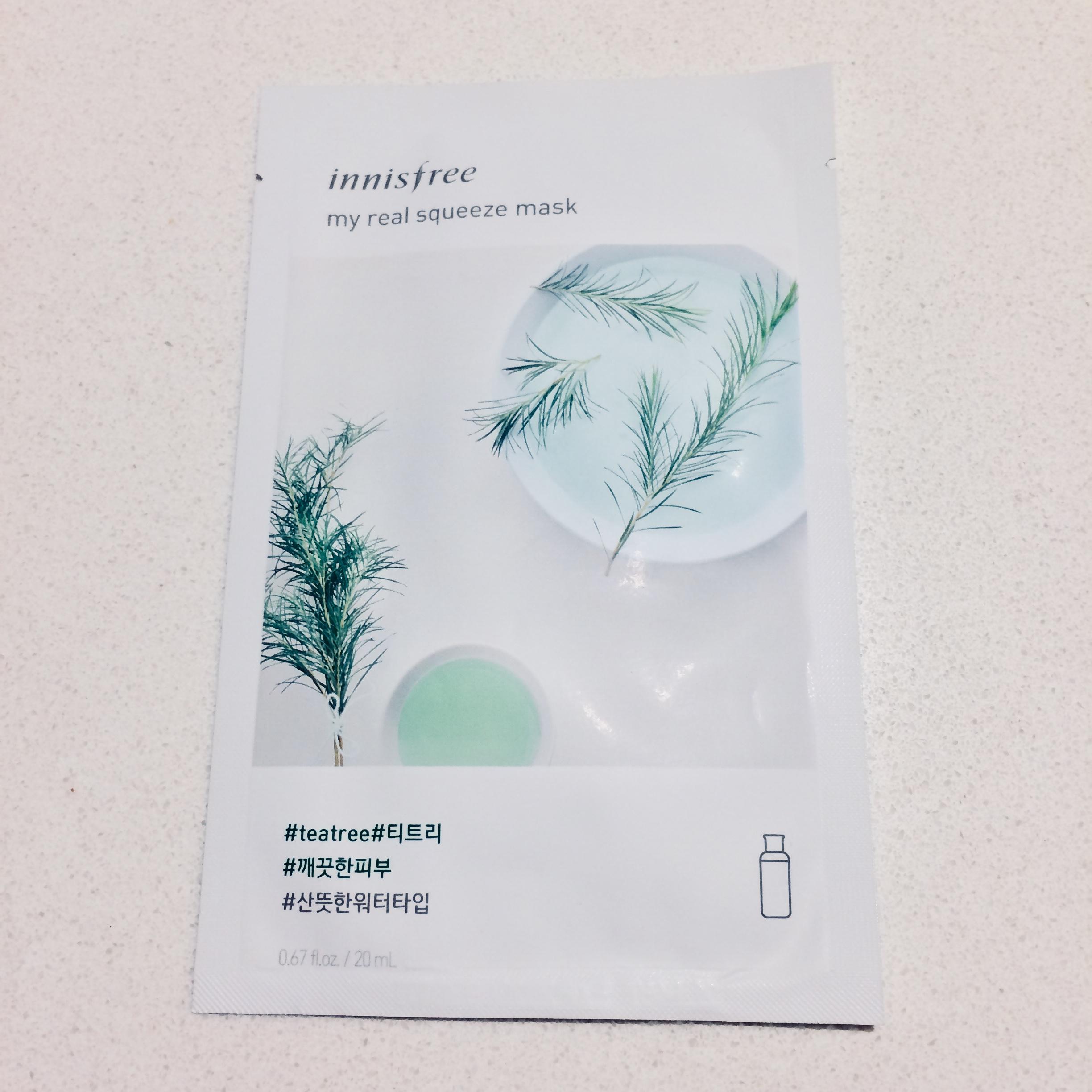 [Review] Innisfree My Real Squeeze Mask teatree r/AsianBeauty