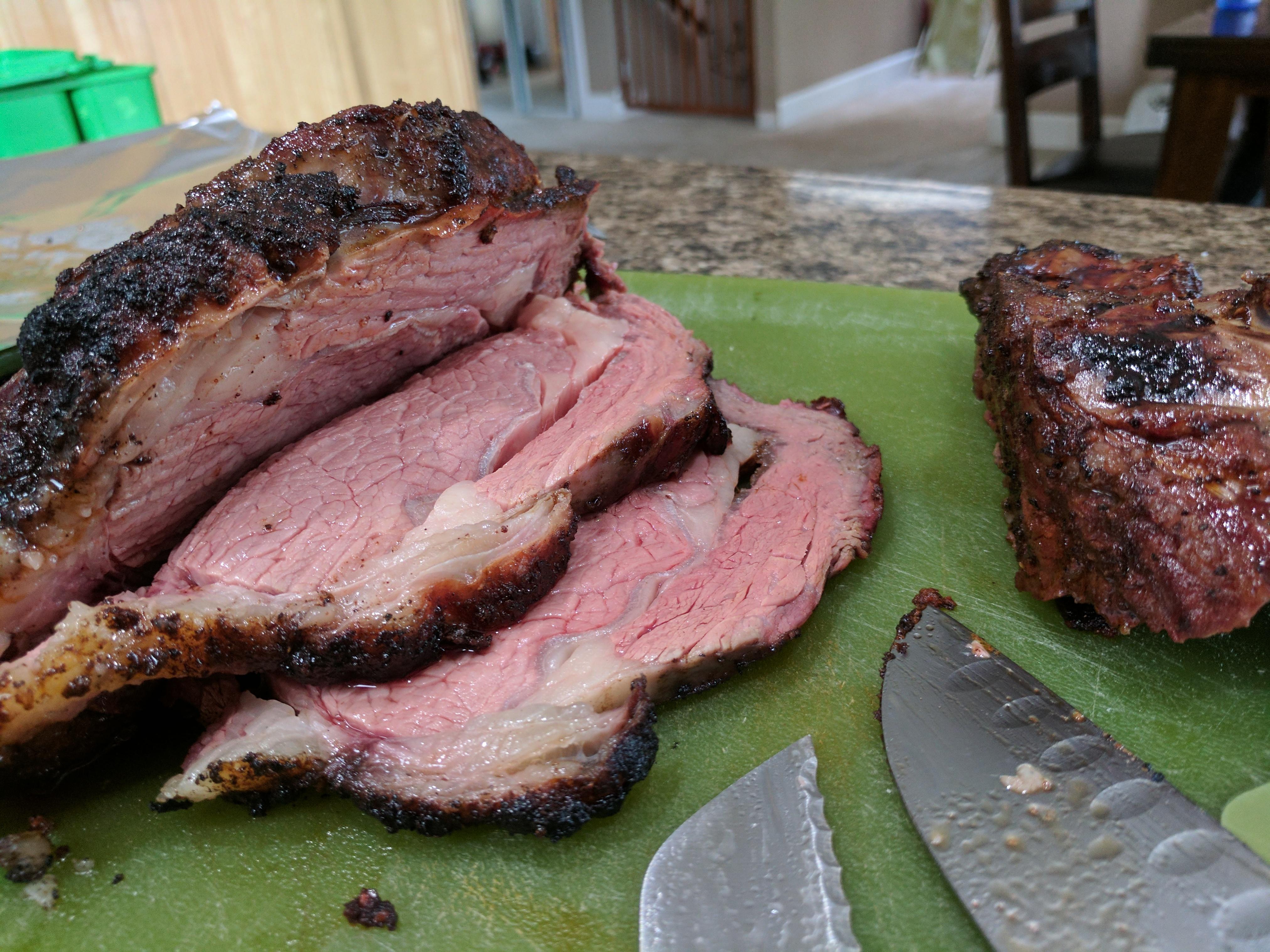 Smoked rib roast r/charcoal