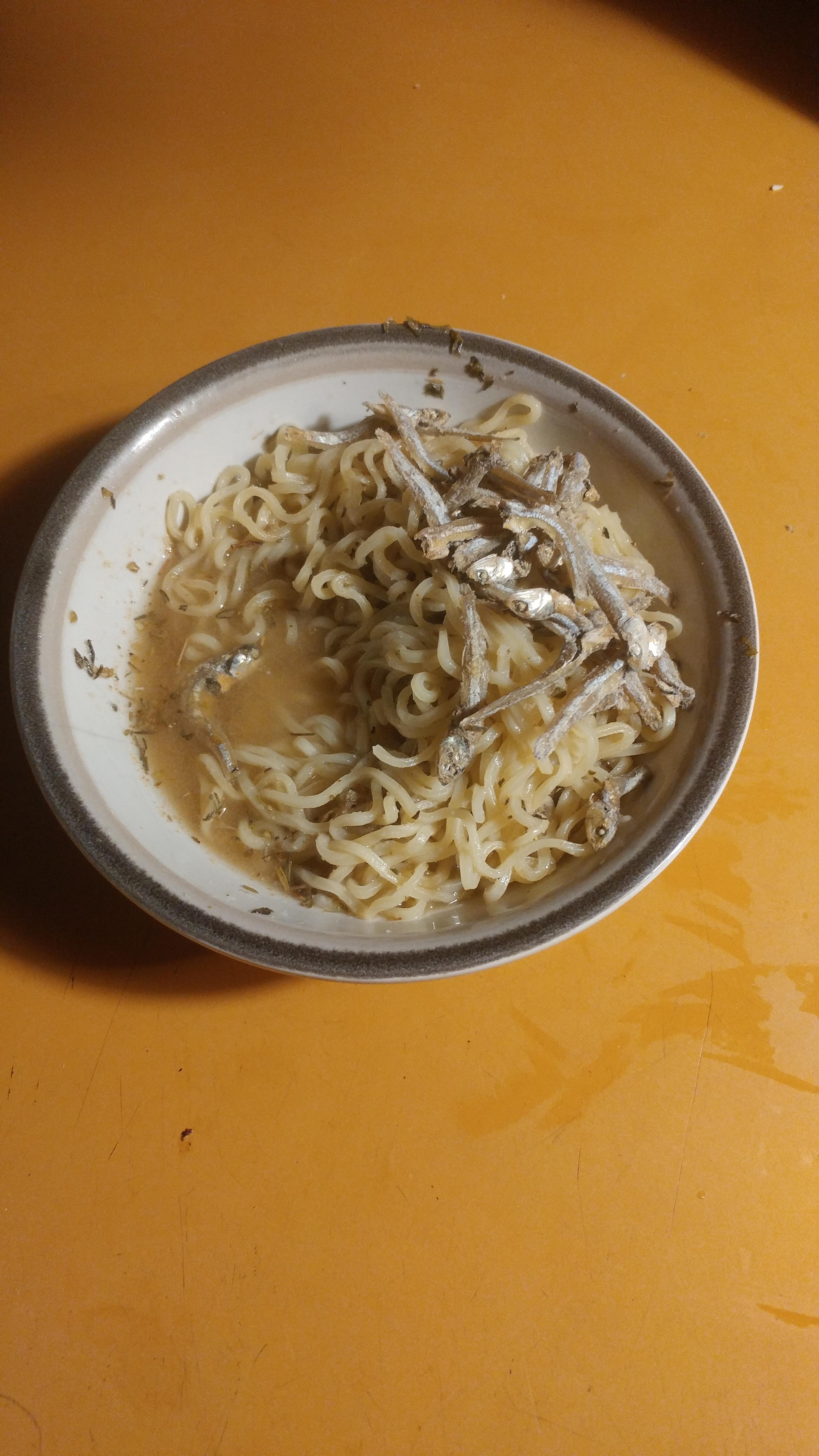 Anchovy paste broth and dried anchovies r/InstantRamen