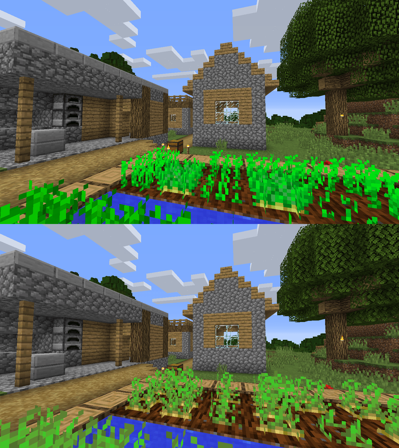 Old Village and crops New Village and crops r/Minecraft