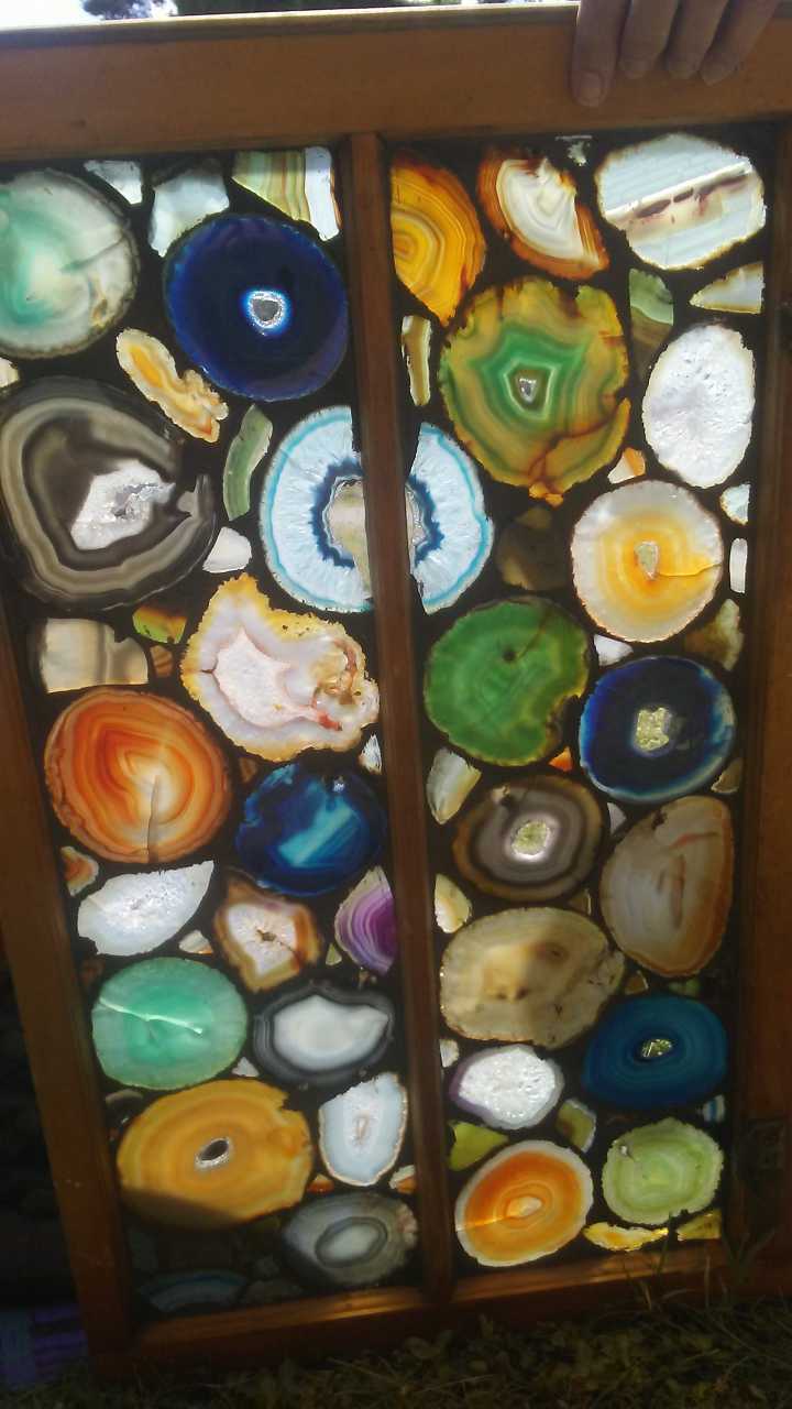 This geode "stained glass" window r/pics
