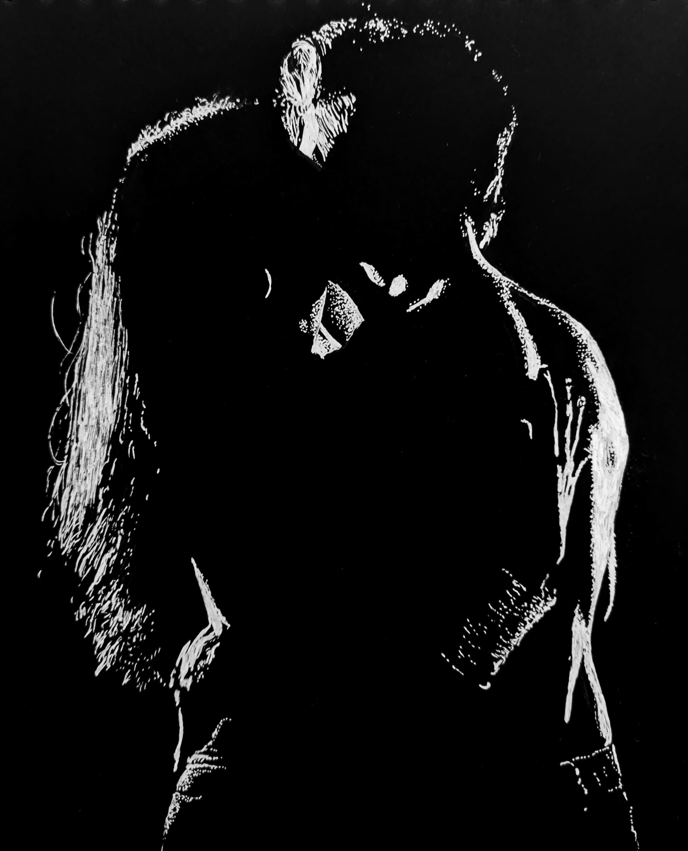 White Gel Pen on Black Paper r/drawing