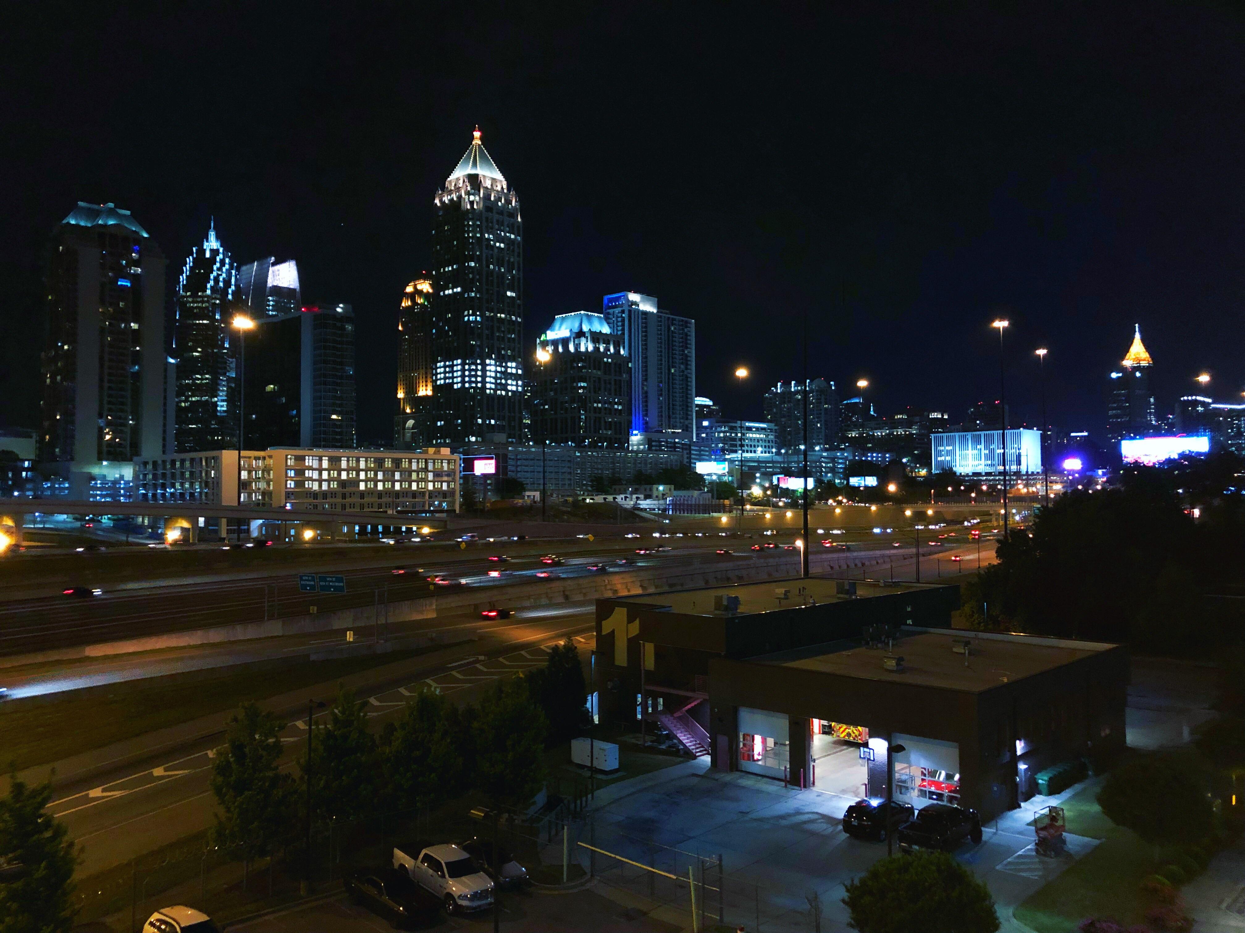 A nice cool evening in Atlanta. 17th Street Bridge looking towards