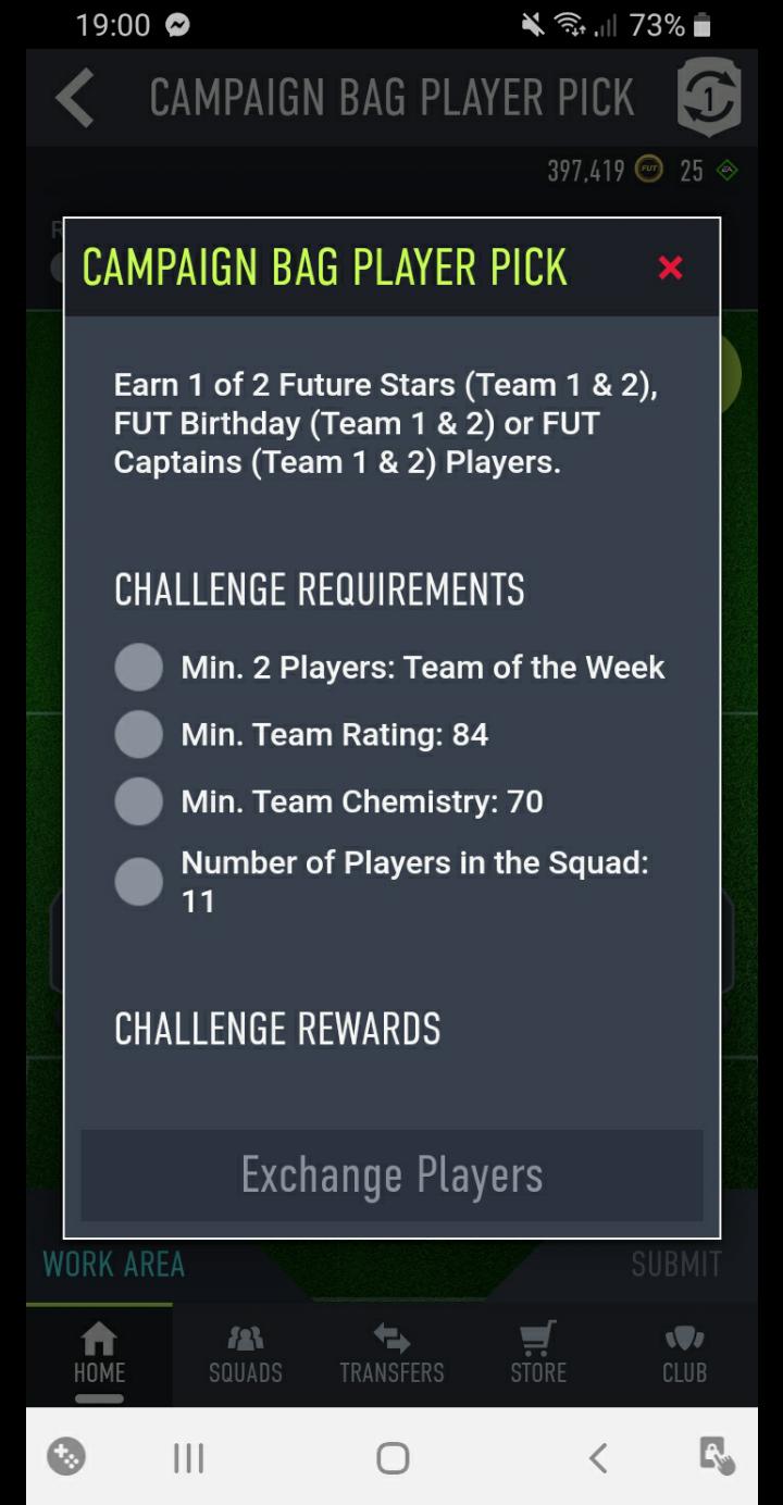 Campaign Bag Player Pick SBC r/EASportsFC