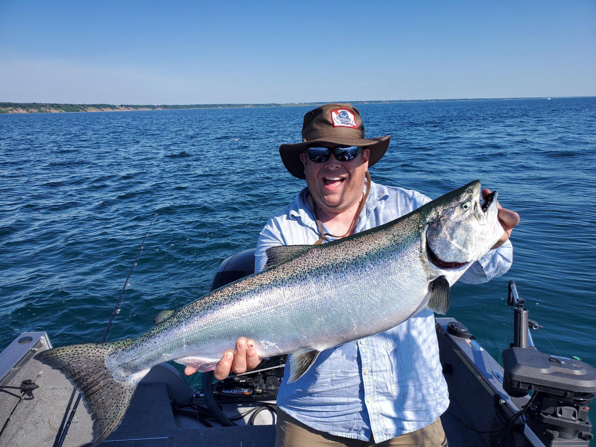 Personal best King Salmon. Caught on a flasher/fly with a 7 color rod