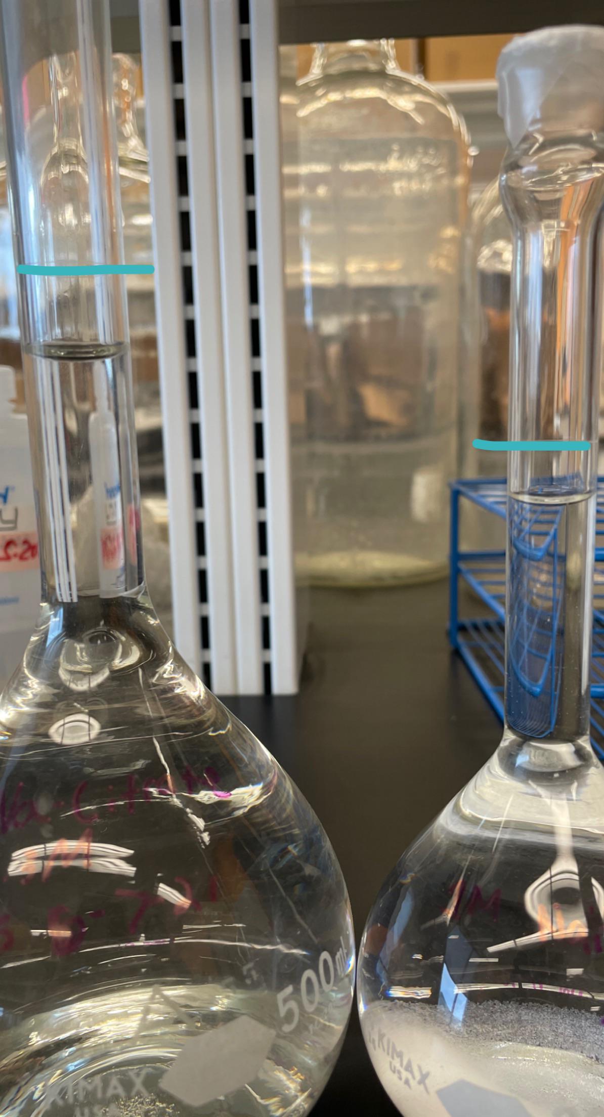 Volume of parafilmed volumetric flask decreased dramatically overnight