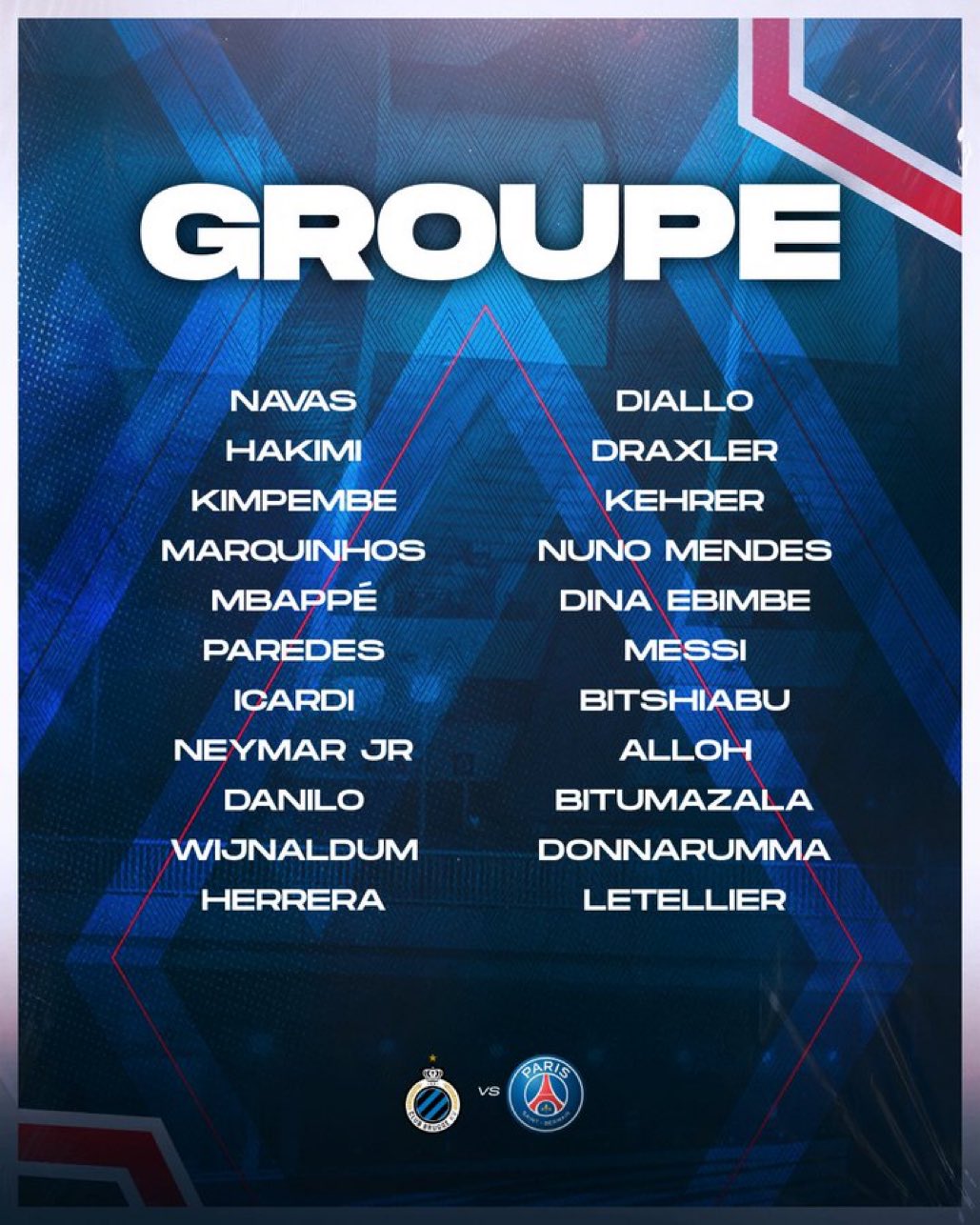 Psg squad list for tomorrow r/psg