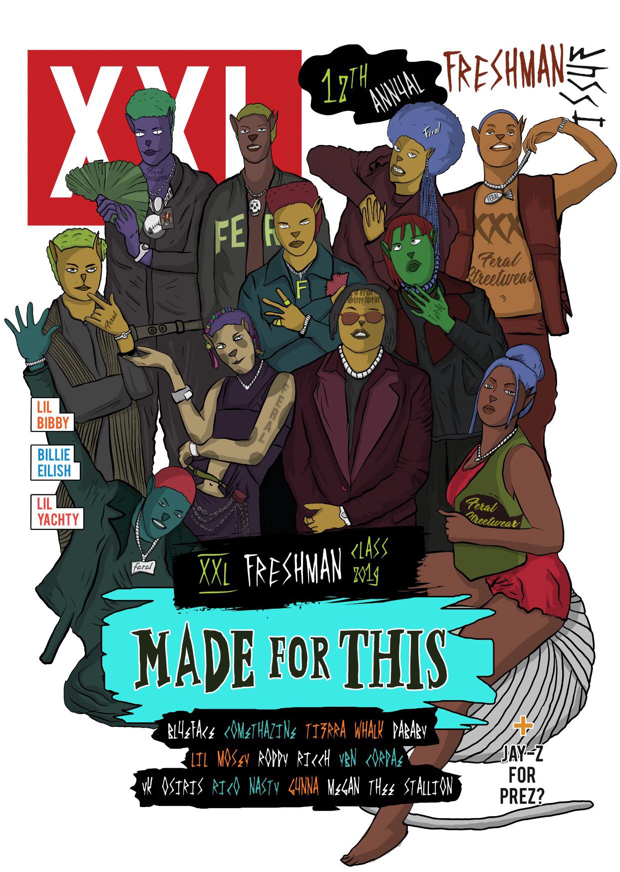 Recently I recreated the 2019 XXL Freshman List Cover for a contest
