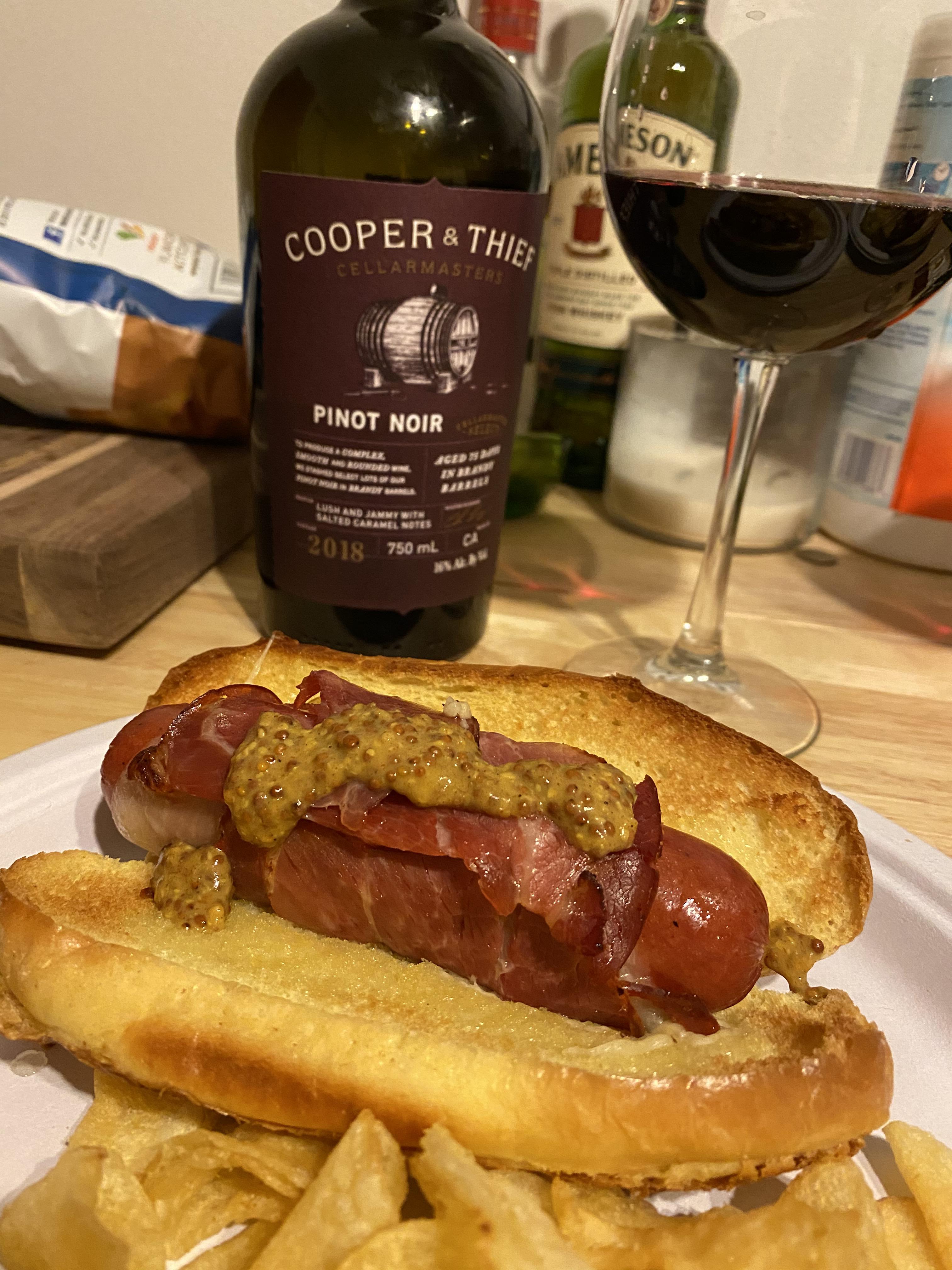 Polish wrapped in provolone and capicola r/hotdogs