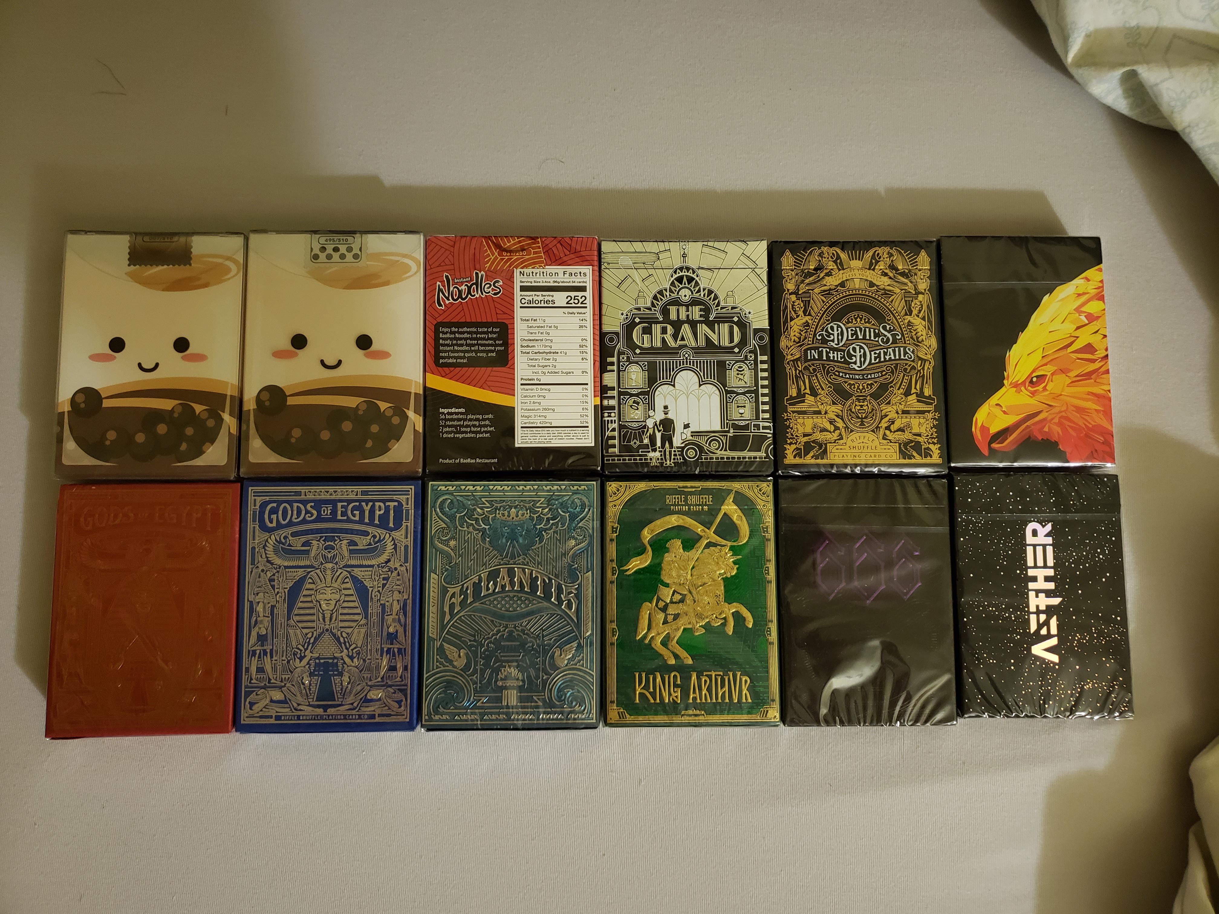 Riffle shuffle gilded mystery decks r/playingcards