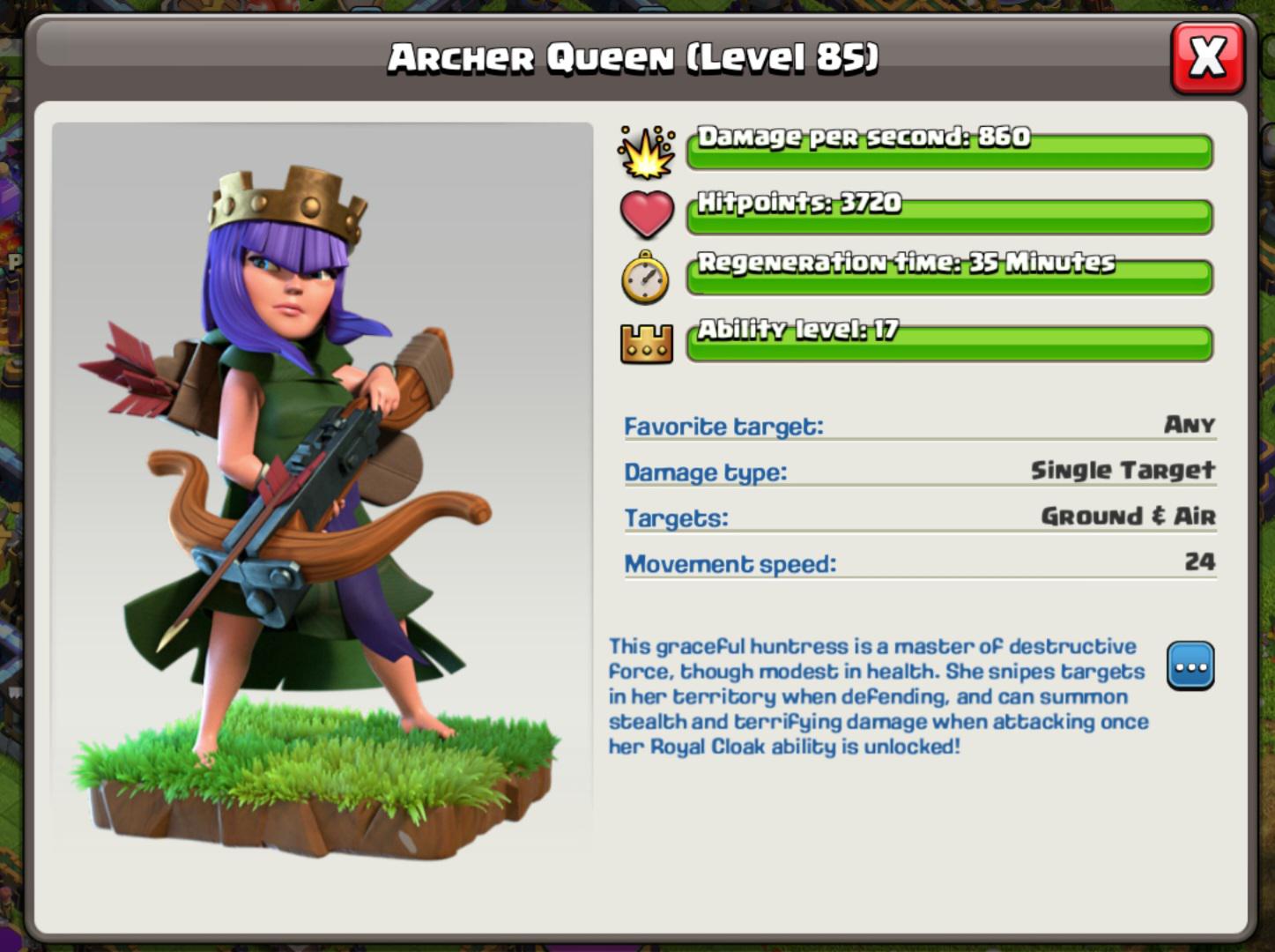 Clash Of Clans Max Level Archer Queen