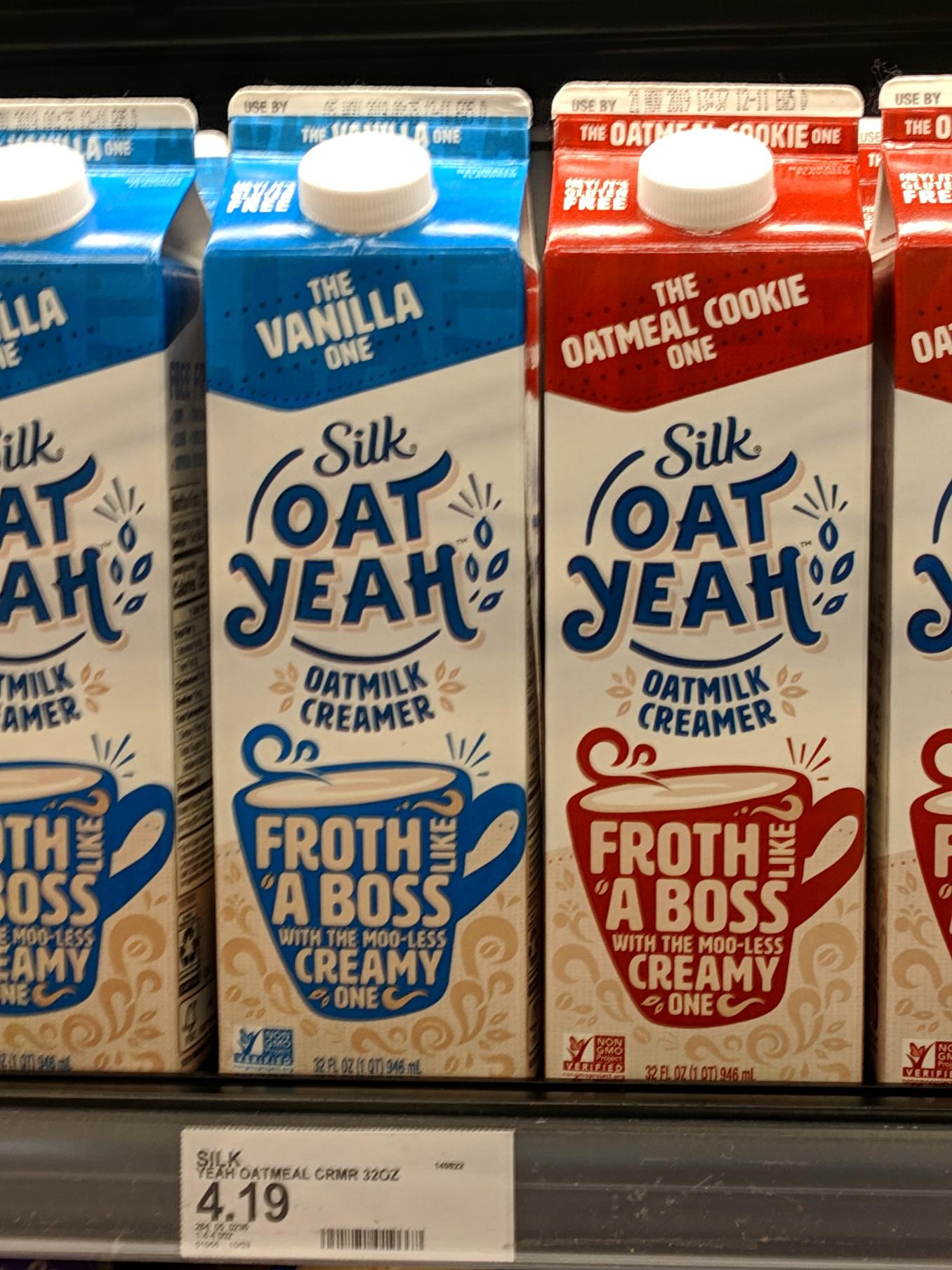 Silk Oat Yeah oatmilk creamers r/ToFizzOrNotToFizz