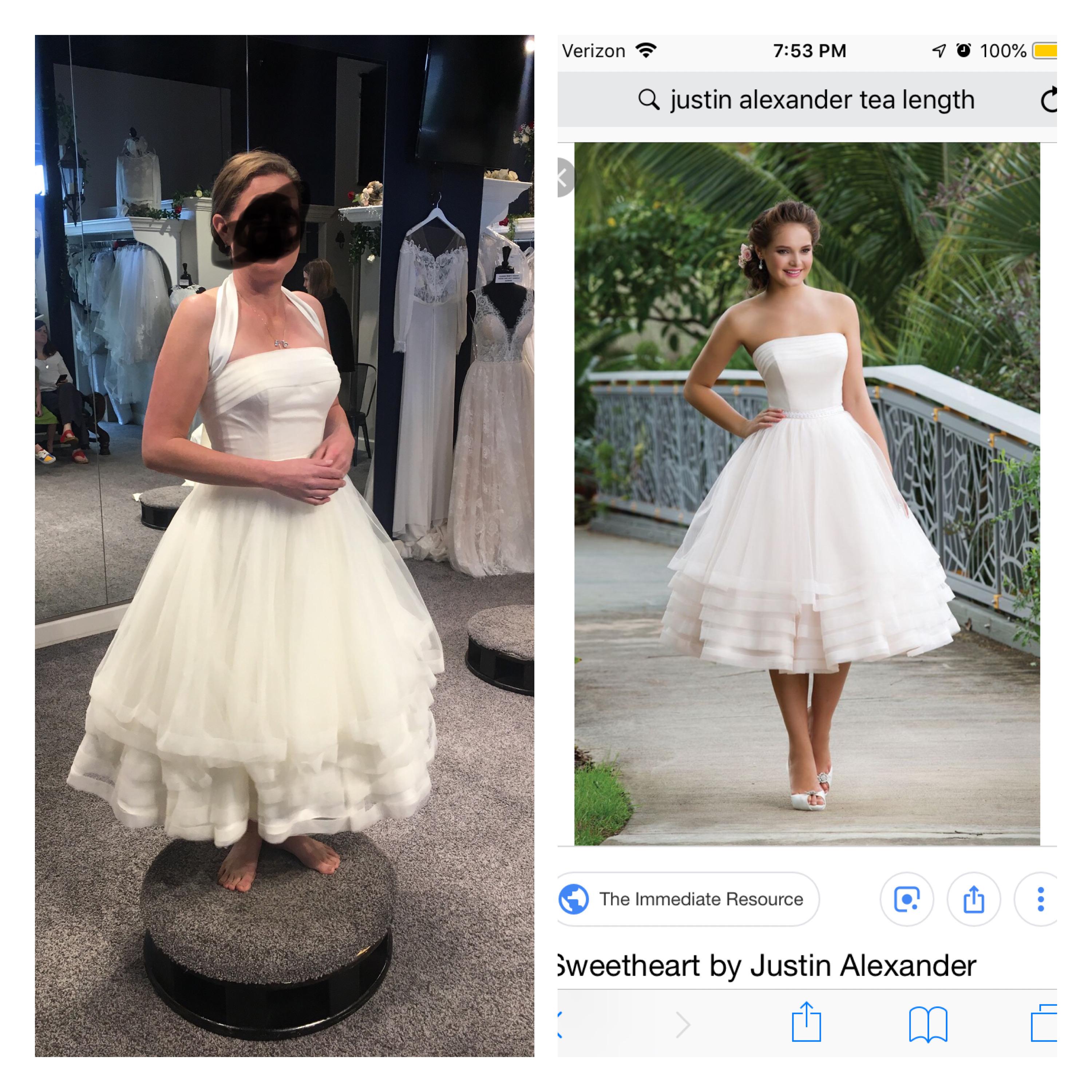 Me in my dress (stock photo for what it’ll look like when it’s steamed