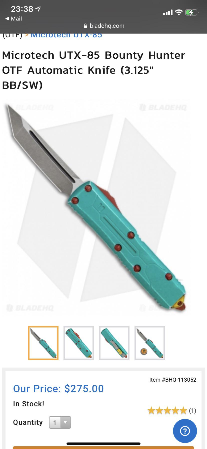 UTX85 bounty hunter is in stock! On blade hq r/knives