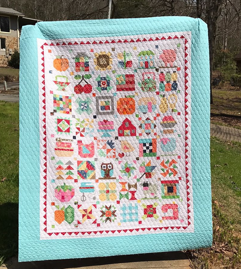 My first major quilt completion from a pattern. Farm Girl Vintage by