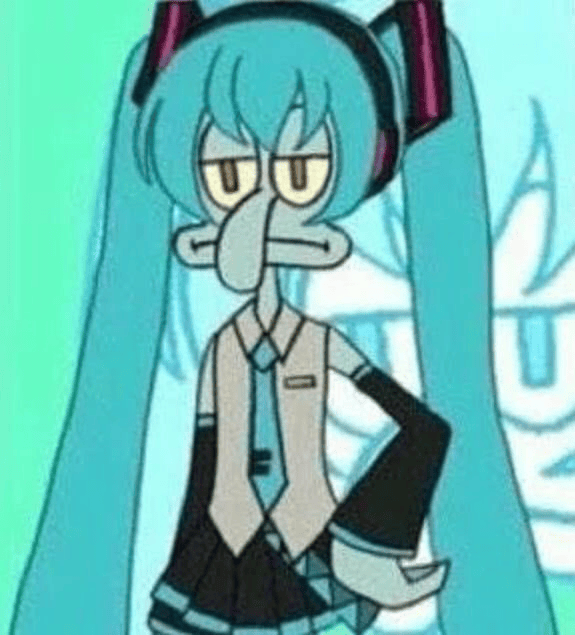 Hatsune Squidward. spongebob