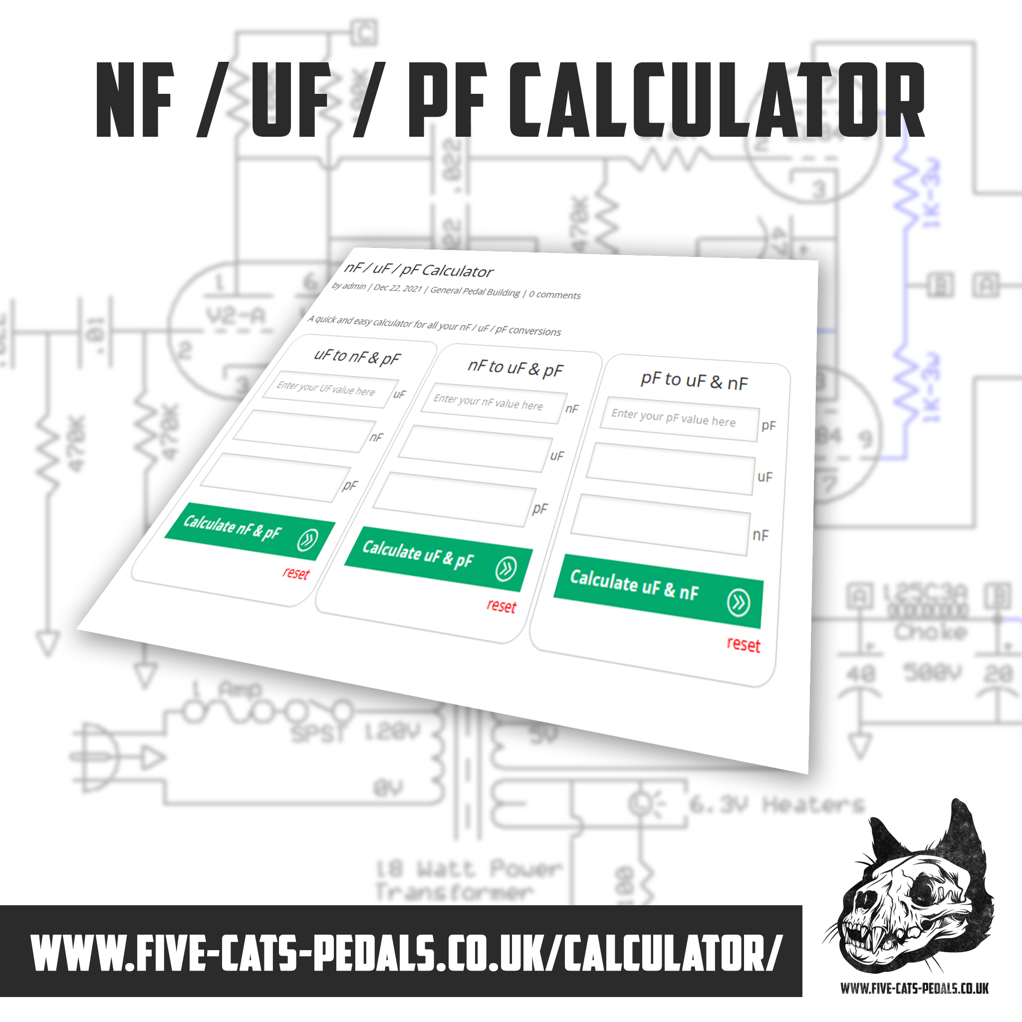 Quick nF / uF / pF calculator r/diypedals