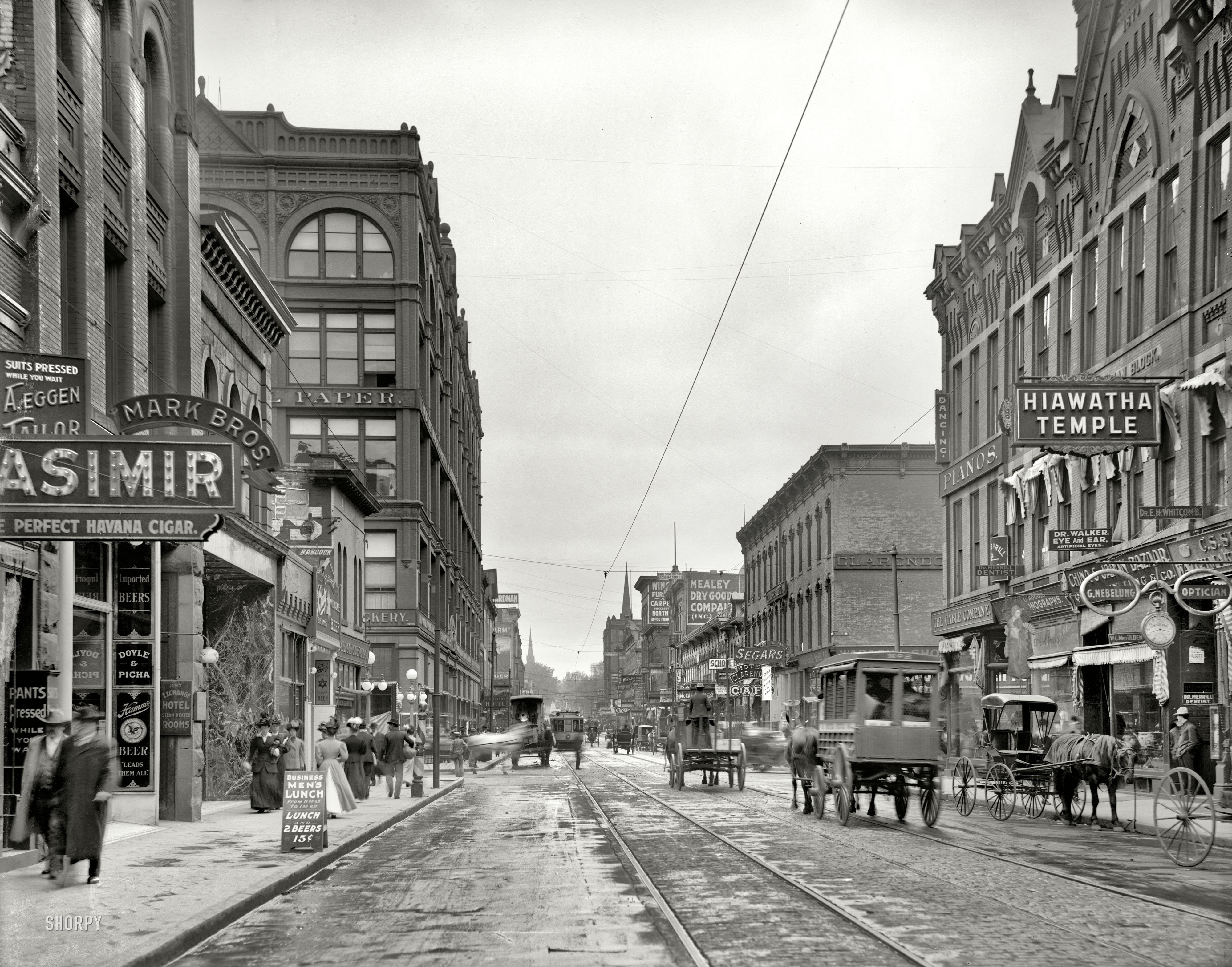 St. Paul, circa 1908. 'Wabasha Street'. r/TwinCities