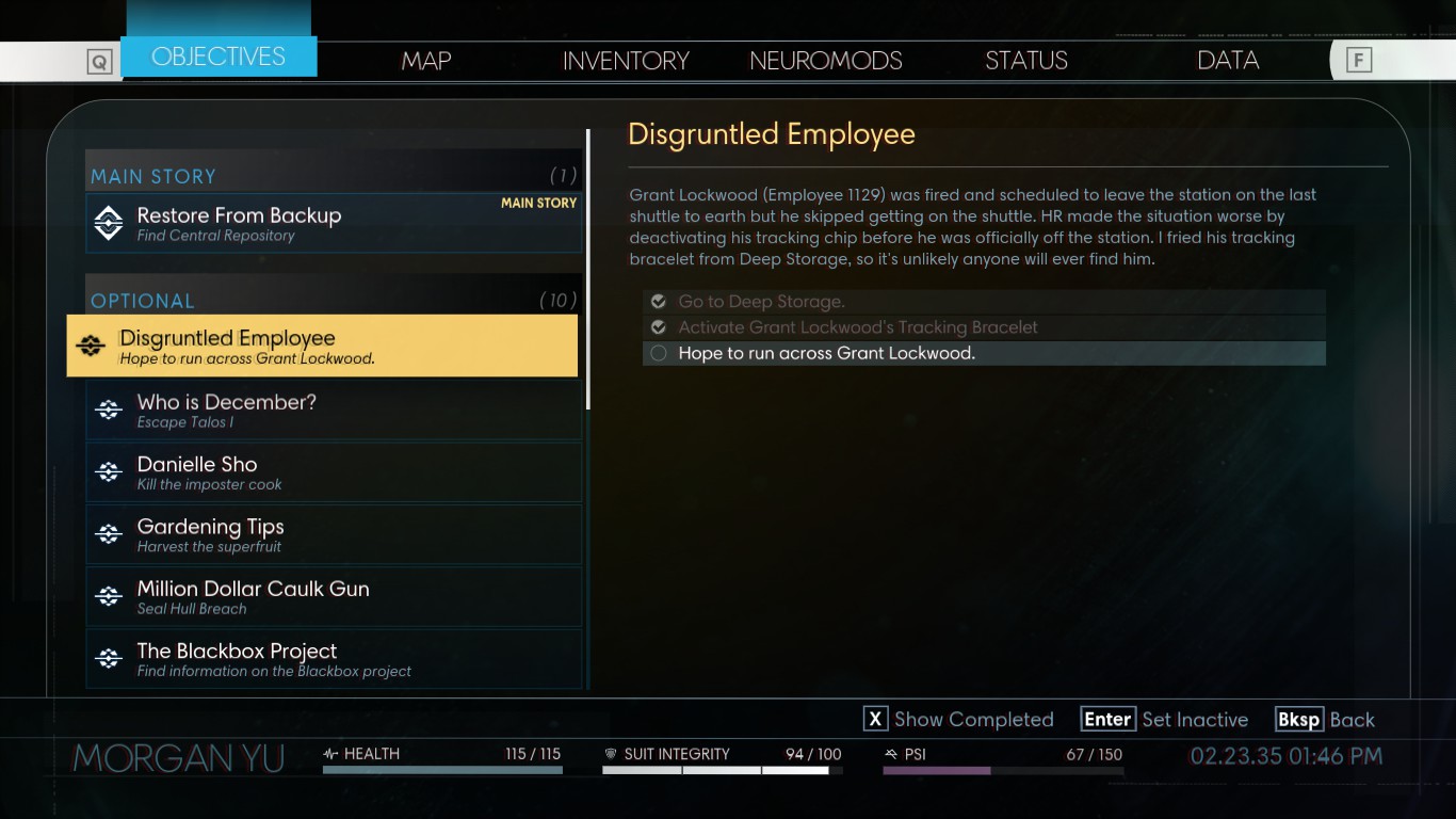 I Just found out that if you reactivate Grant Lockwood's tracking