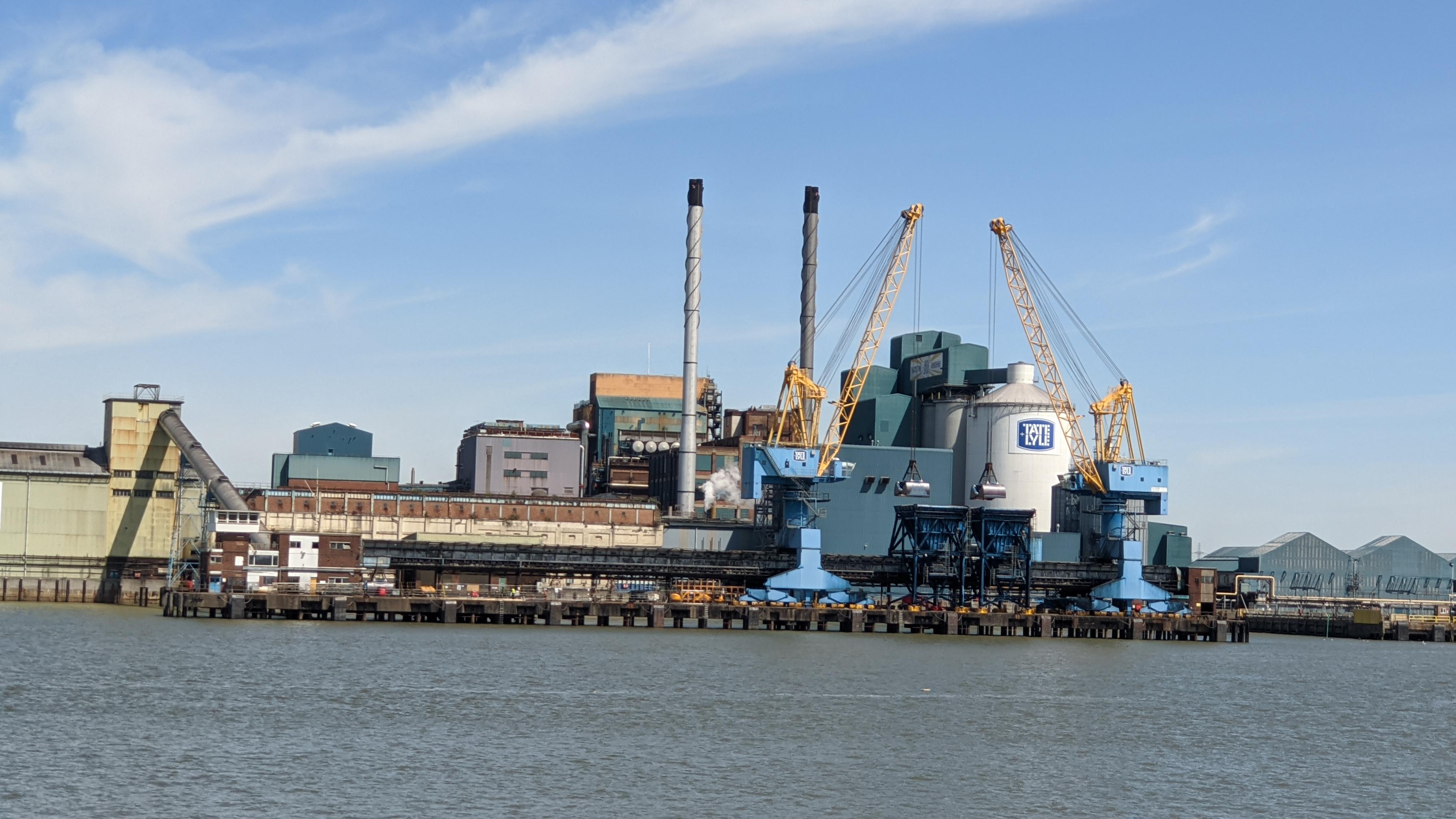 Tate and Lyle sugar factory taken from the southside of the river at