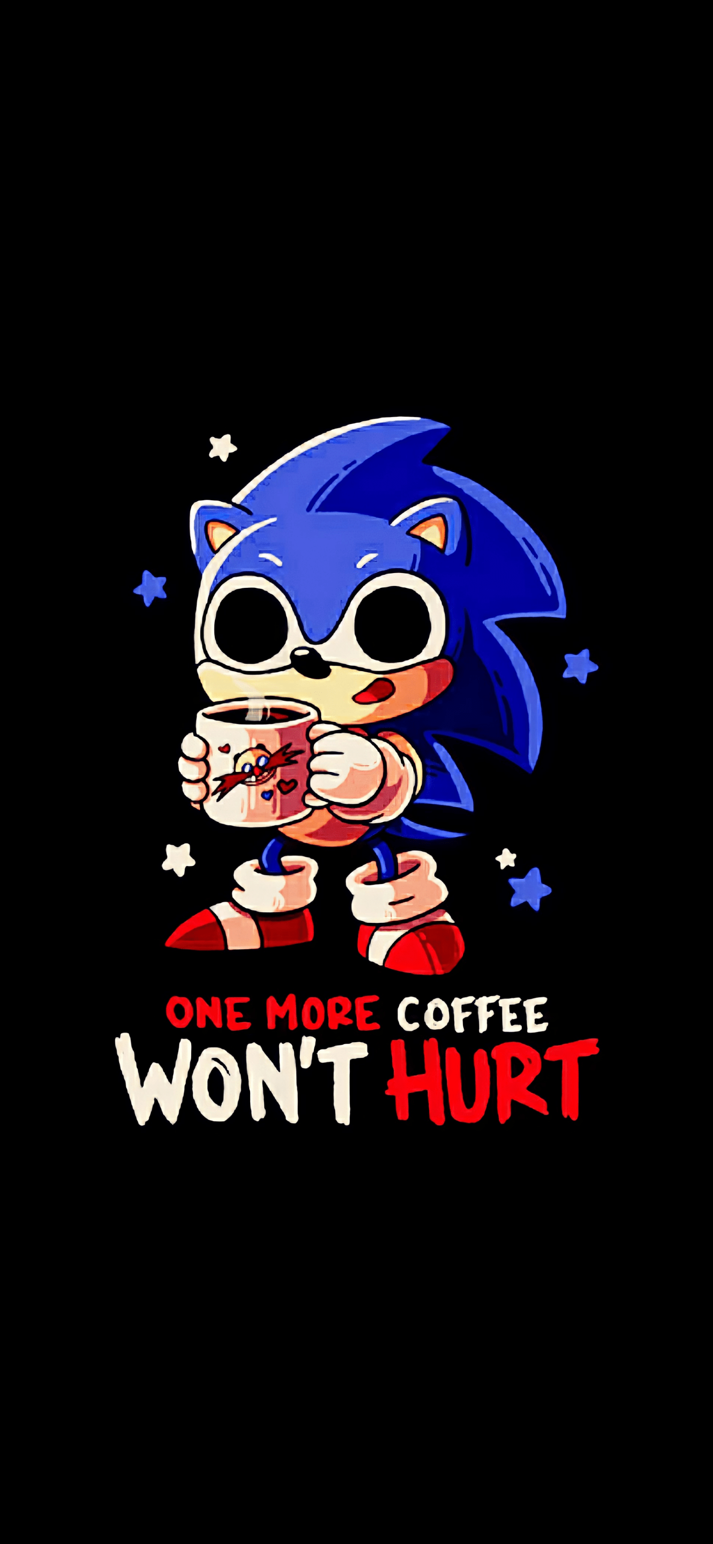 Sonic Says "One More Coffee" Won't Hurt (1440x3120) r/Amoledbackgrounds