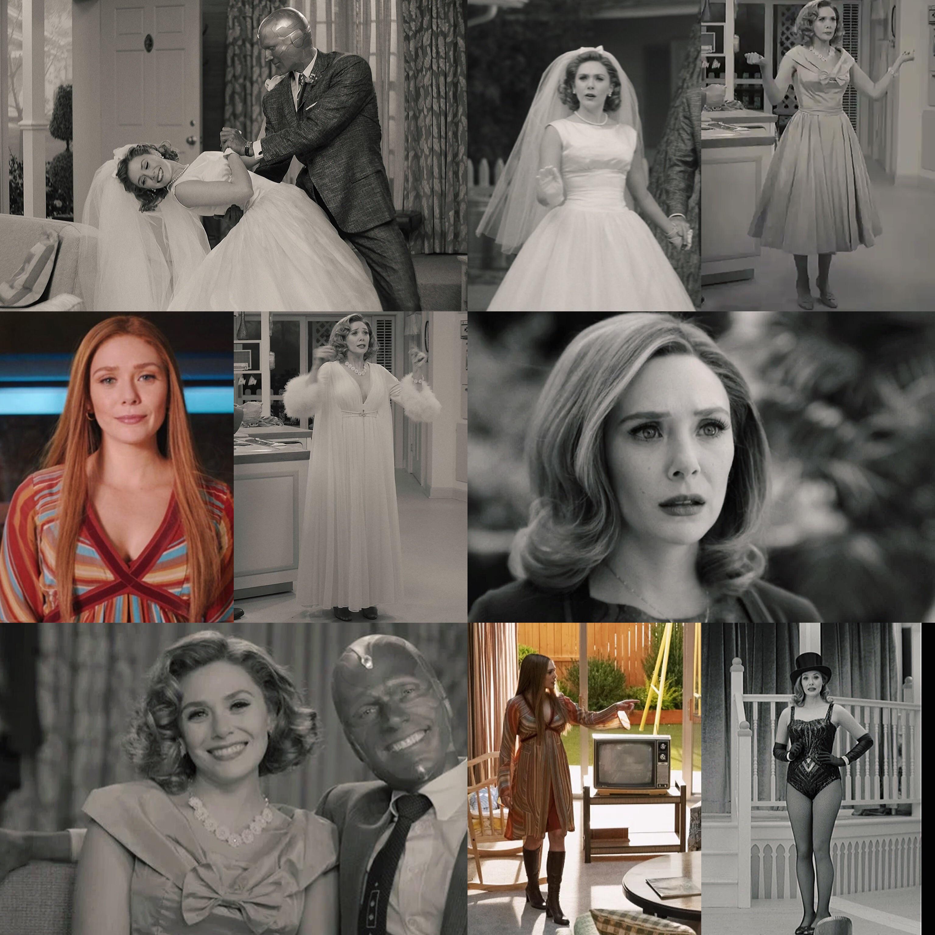 Possible SN Elizabeth Olsen wears lots of vintage styles in Marvel