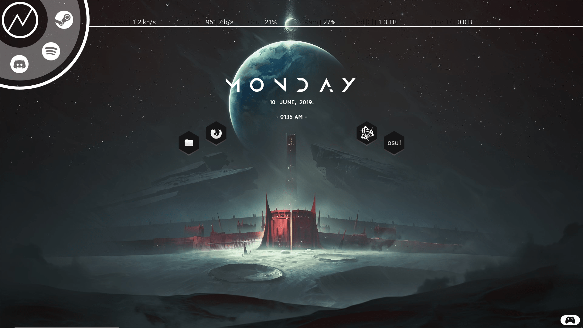 Wallpaper Engine X Rainmeter Mond IMAGESEE
