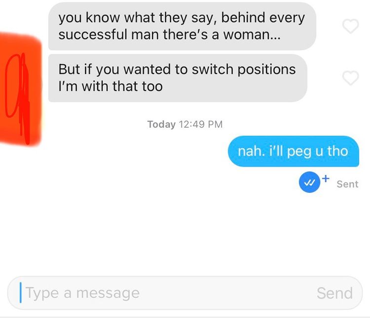 Oh how the turntables have turned Tinder