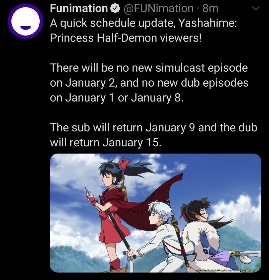 Anime SimulDubs Schedule Funimation