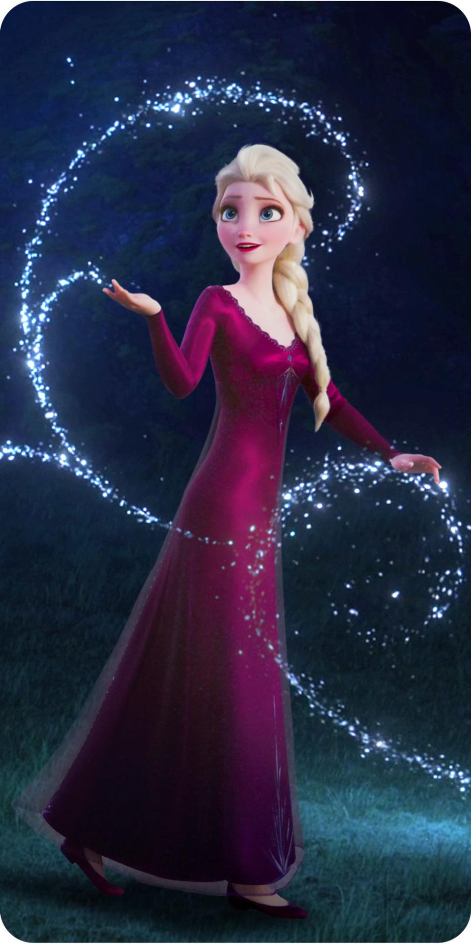Elsa in her nightgown enjoying herself. ;) r/Frozen