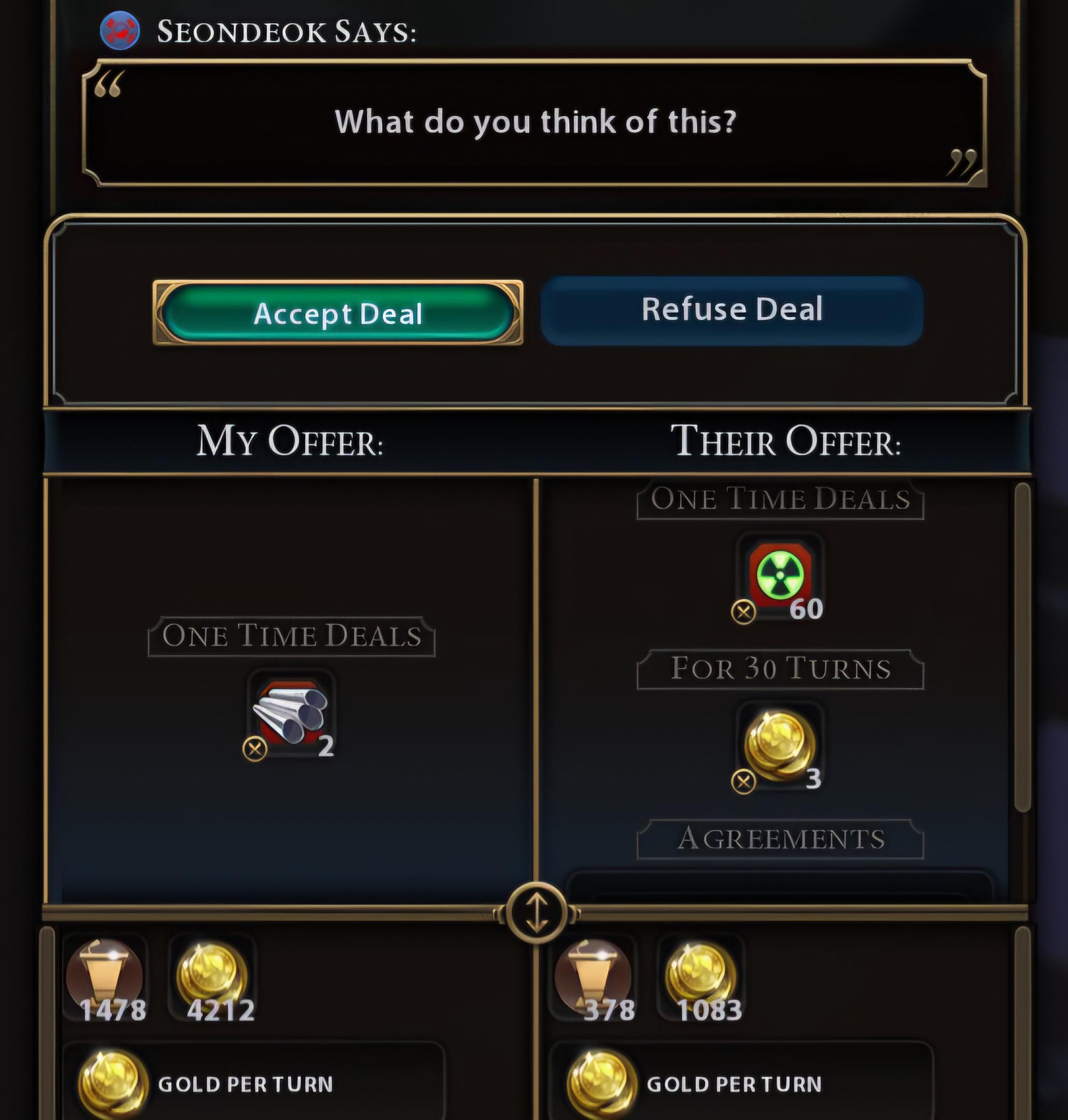 This has been the best trade deal in the history of trade deals, maybe