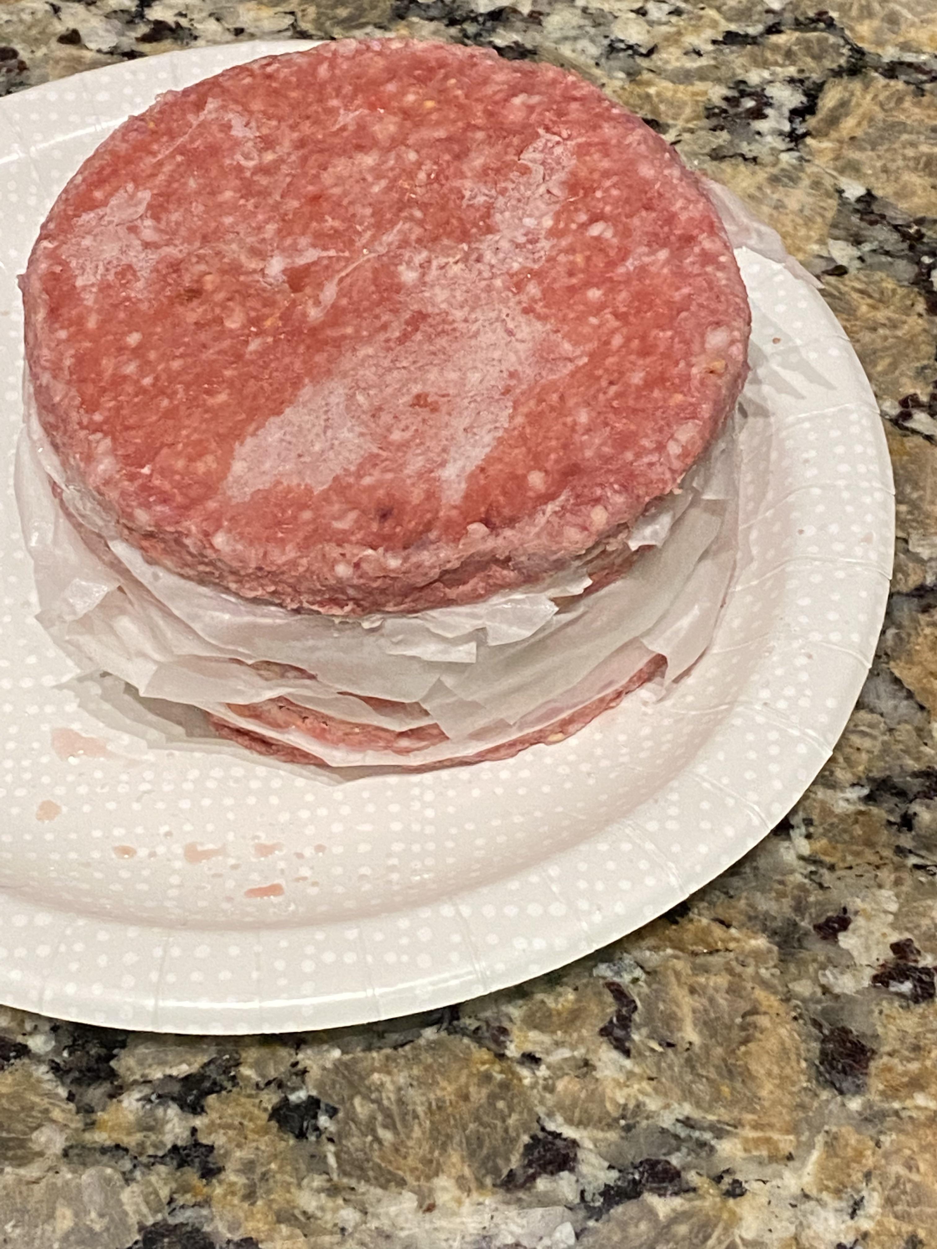All my burger patties are frozen together and I can’t separate them
