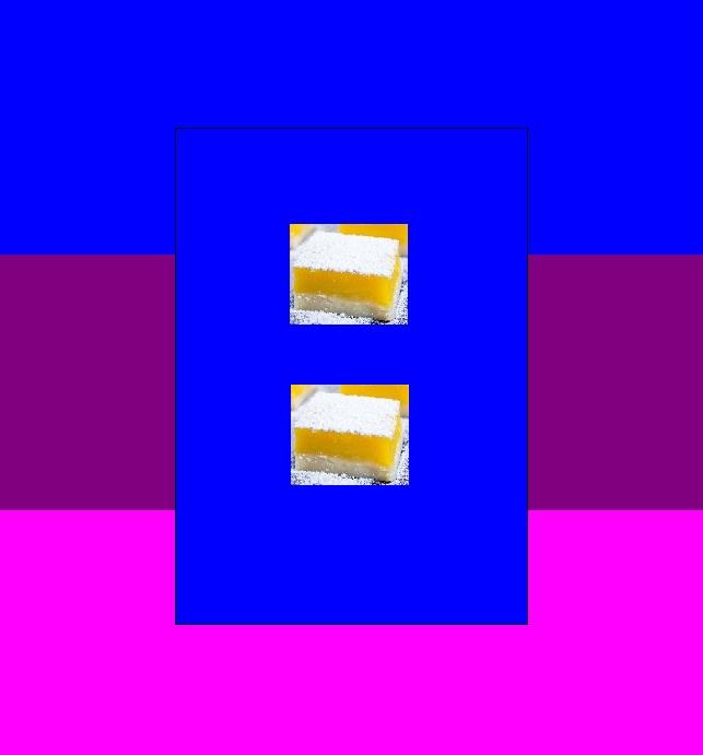 Lemon bars are yellow. So is the equal sign on bumper stickers