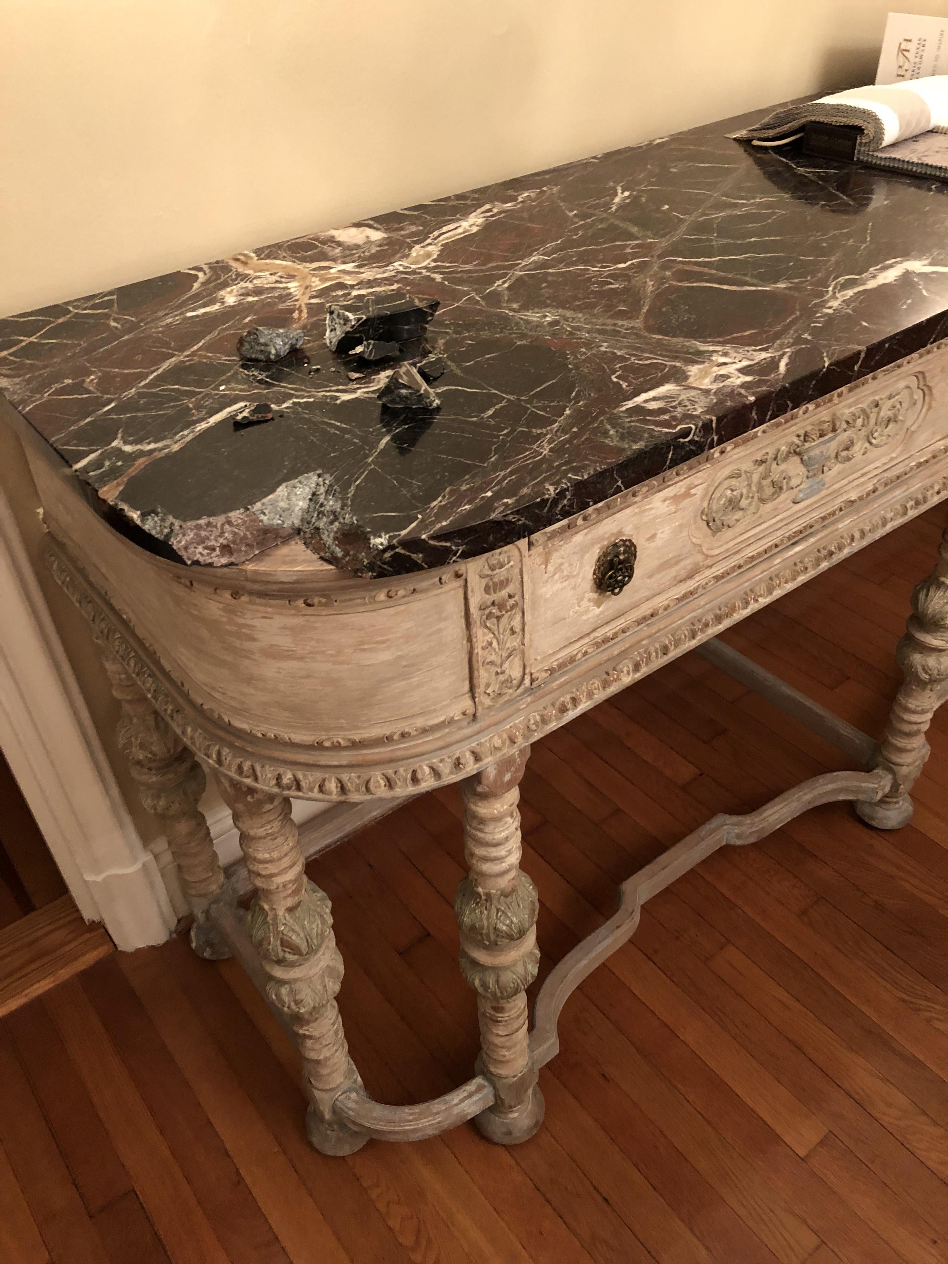 I bought an Antique Table (it was expensive for me), that was damaged during shipping. How