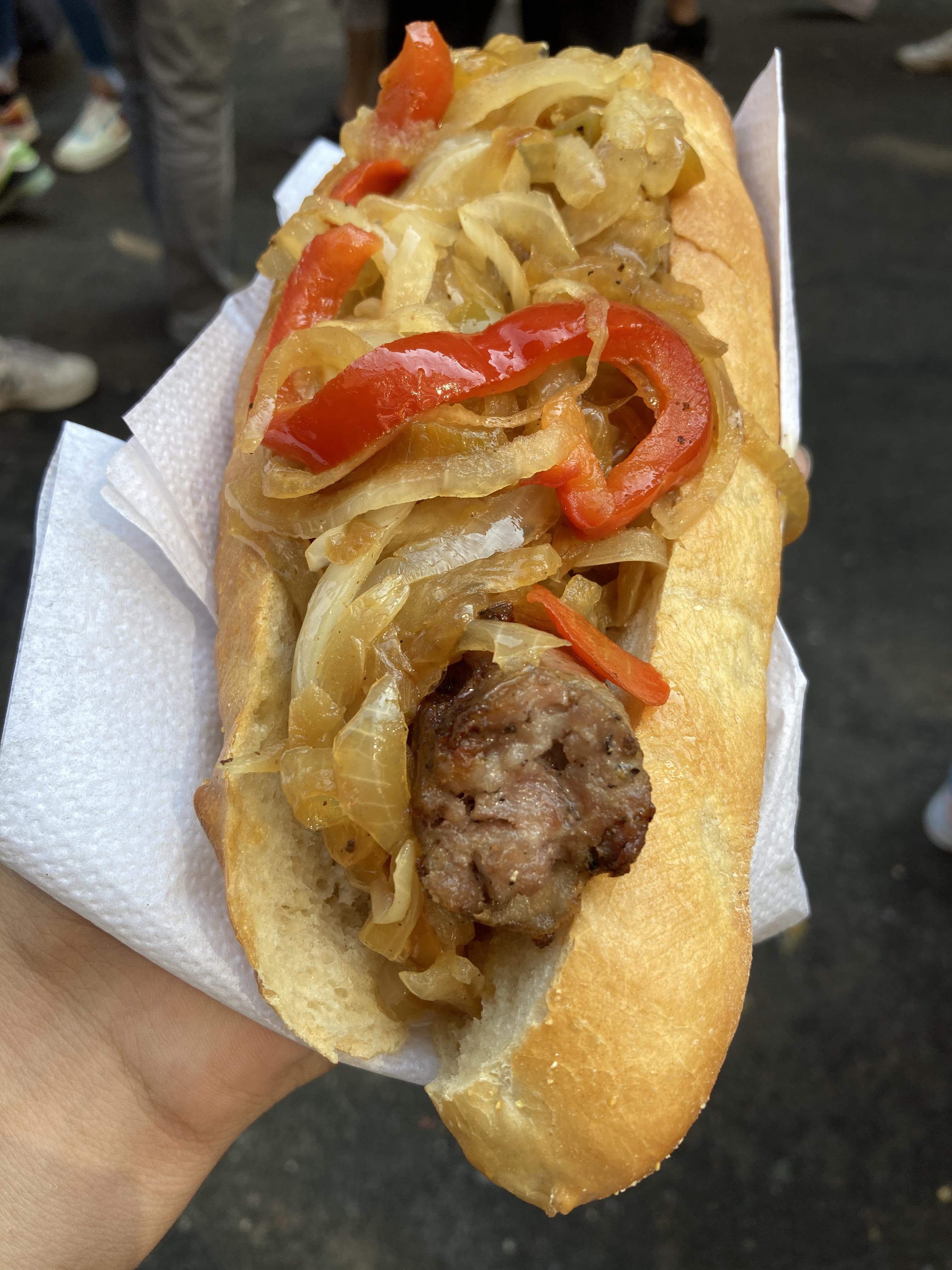 Lucy’s sausage and peppers at the Feast of San Gennaro r/FoodNYC