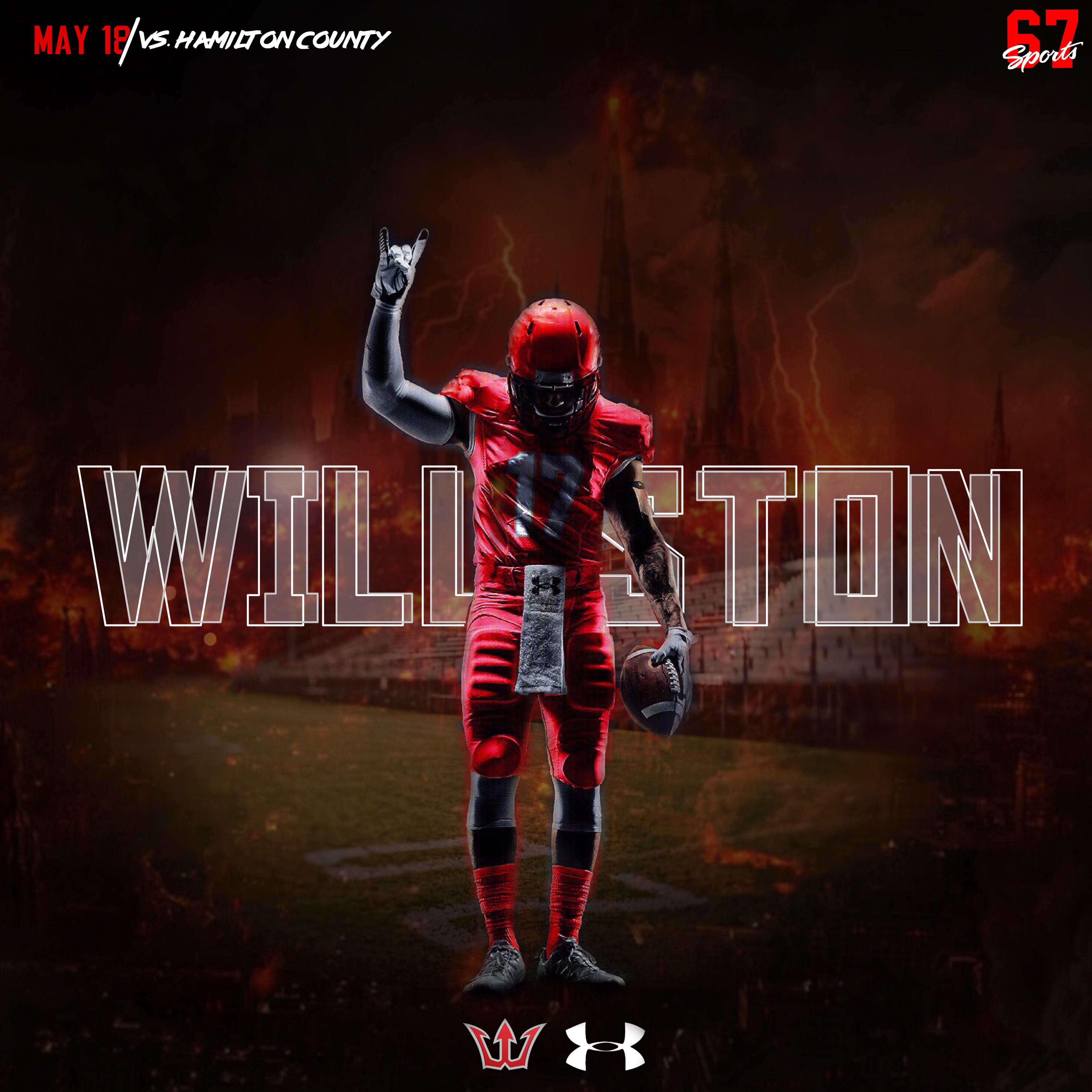 My promo poster for Williston High School (FL) spring football game r