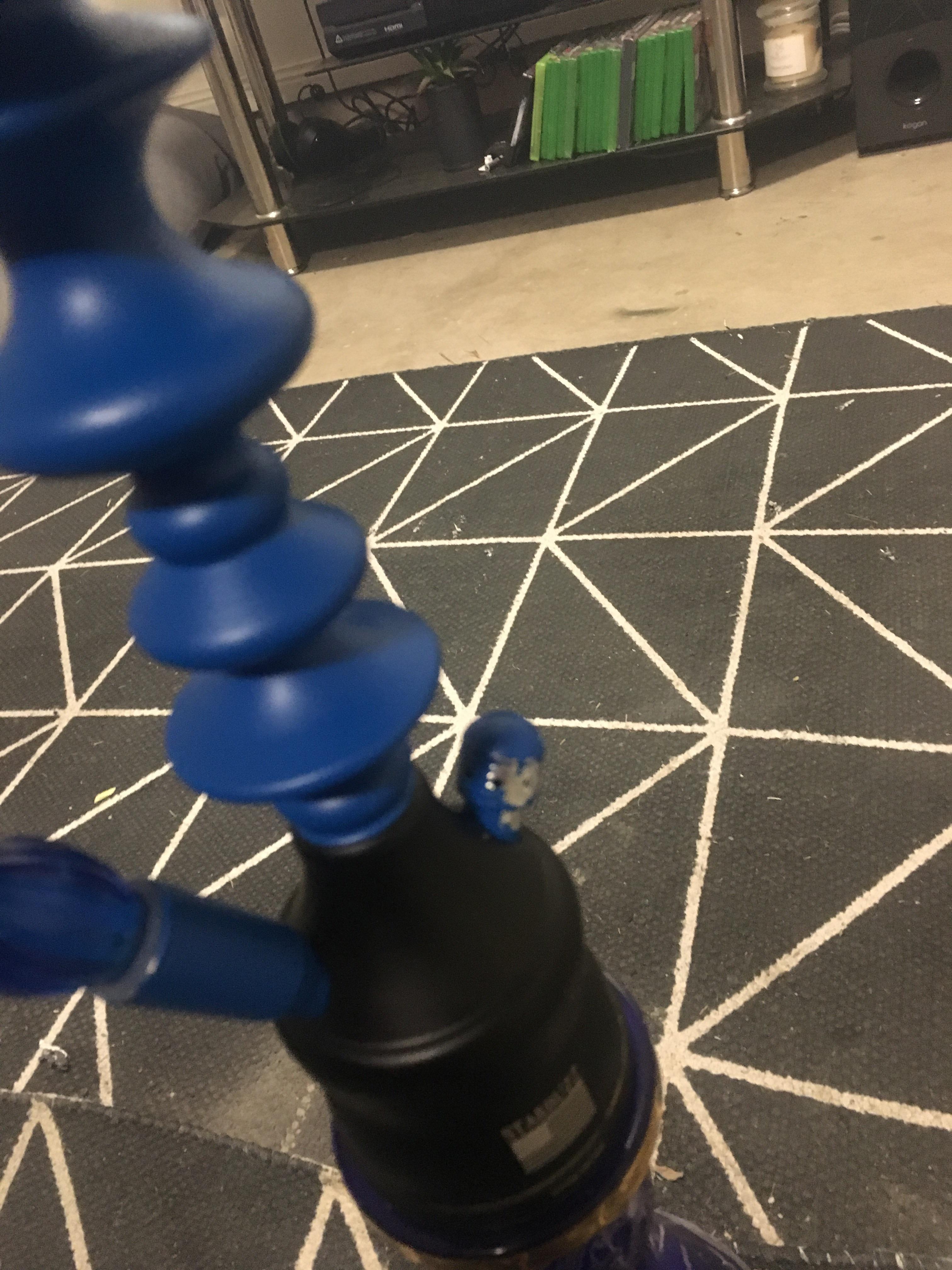 Hose and purge stem stuck tried hot water first , bumping them on