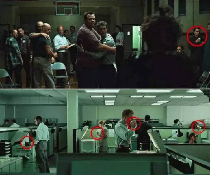 In Fight Club (1999), David Fincher sneaks a Starbucks coffee cup into