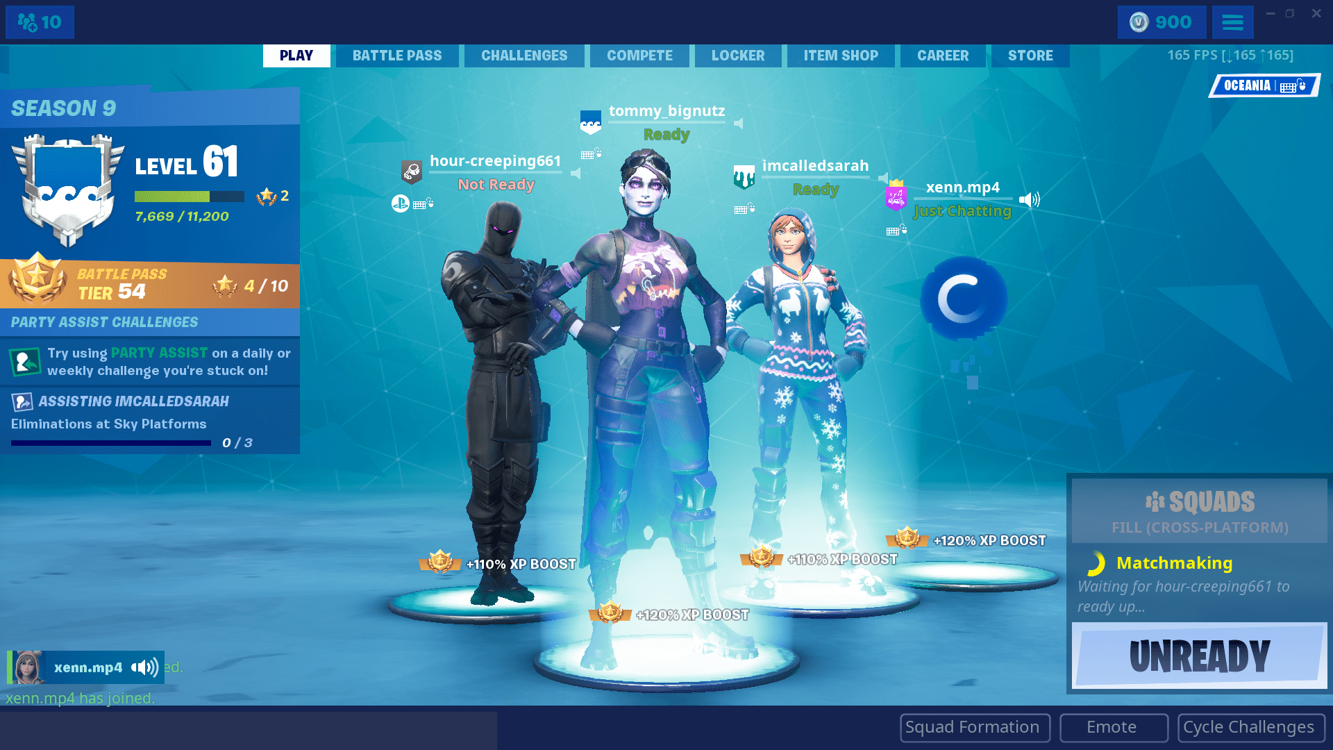 My friend was "Just chatting" in the squads lobby? Leaked