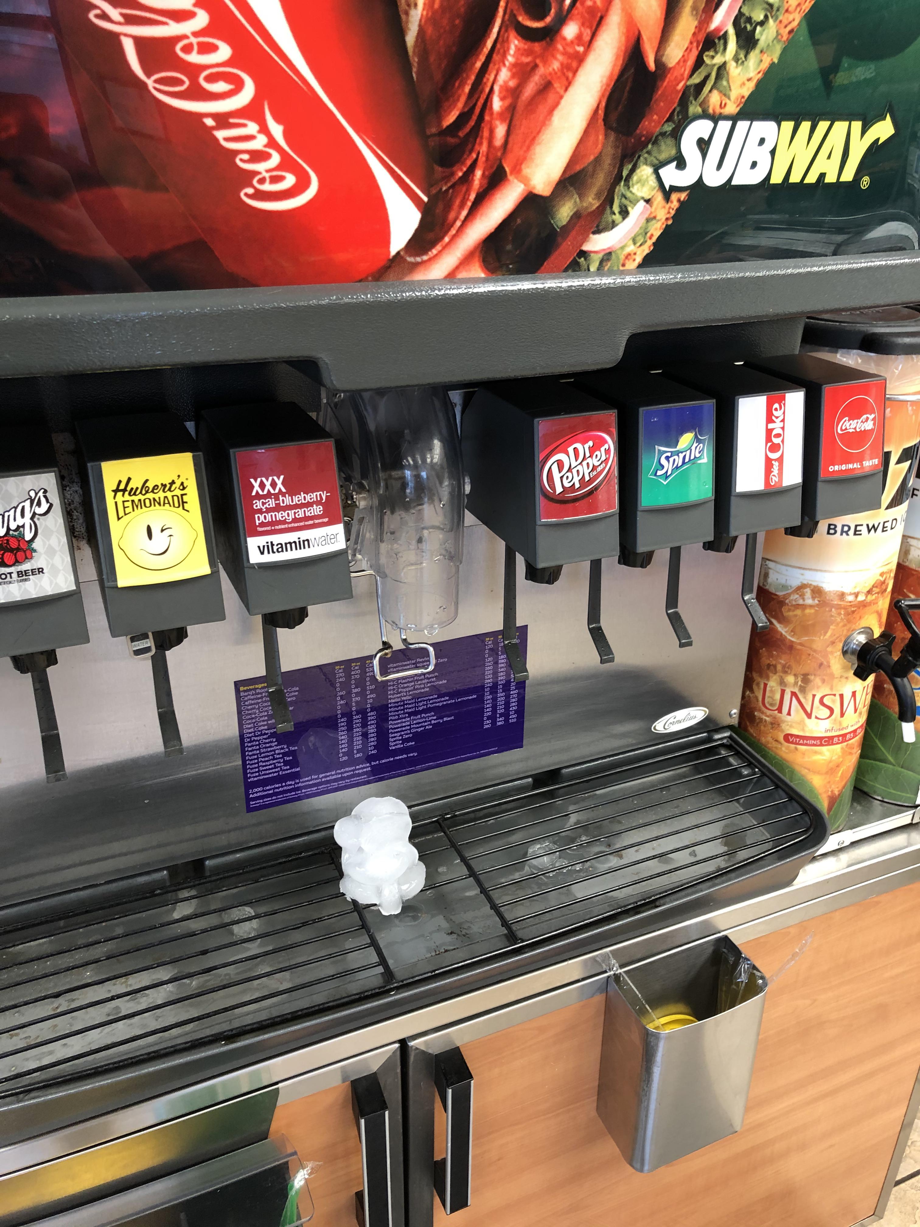 This came out of our ice machine r/subway
