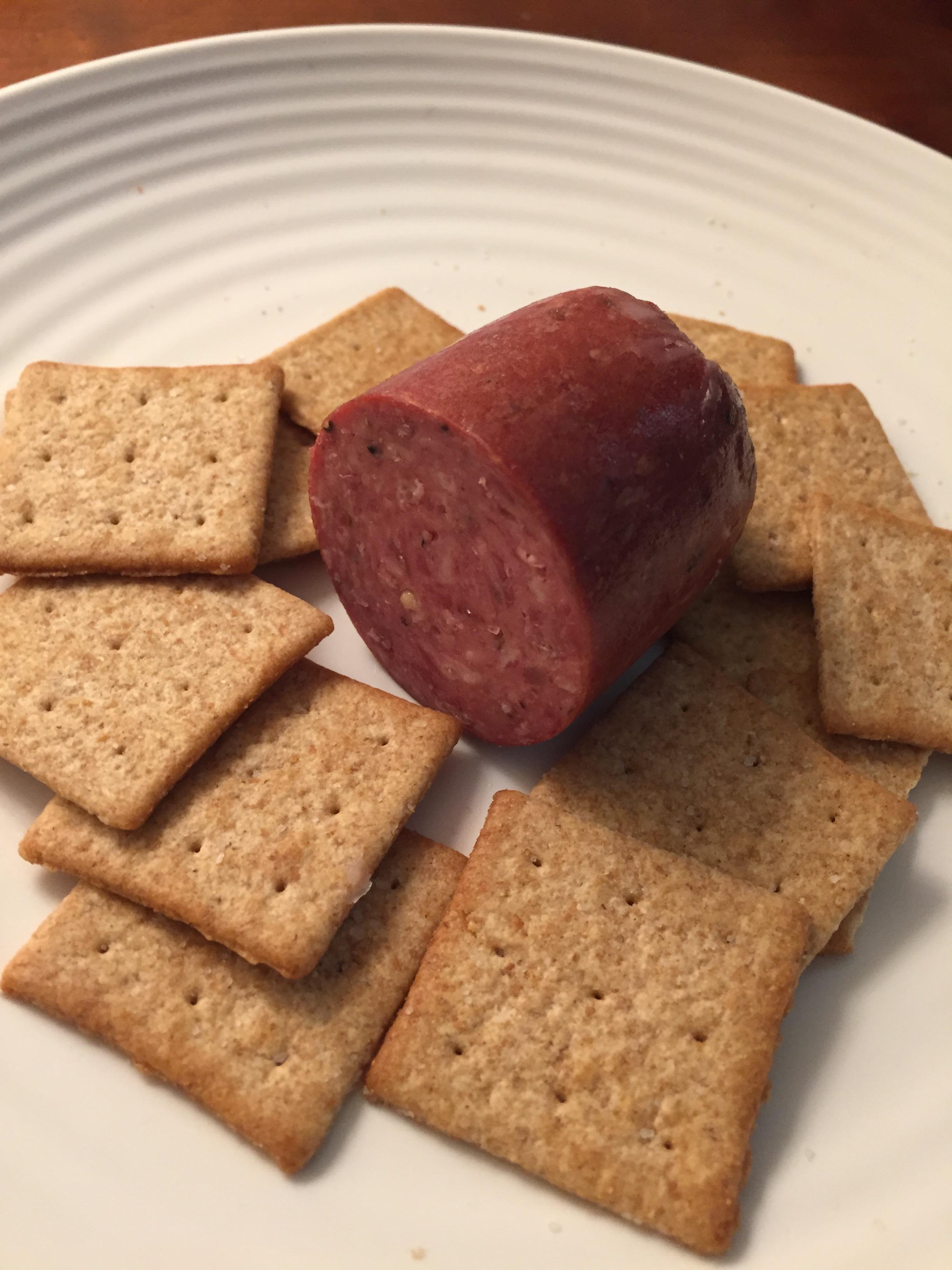 Sausage of summer paired with thins of wheat r/shittyfoodporn