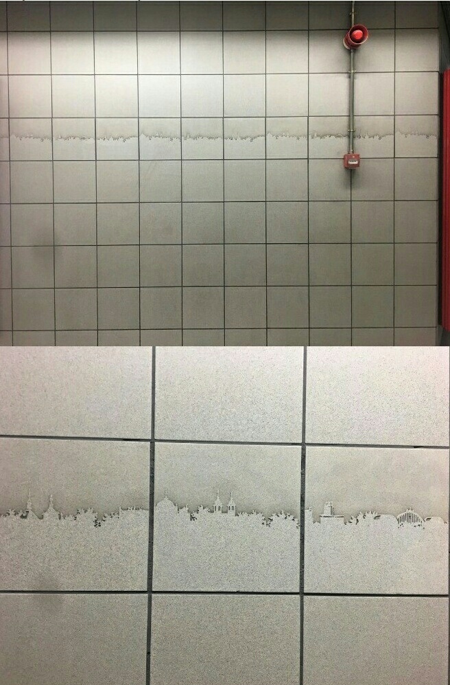 This "dirt" in a Spanish train station. r/interestingasfuck